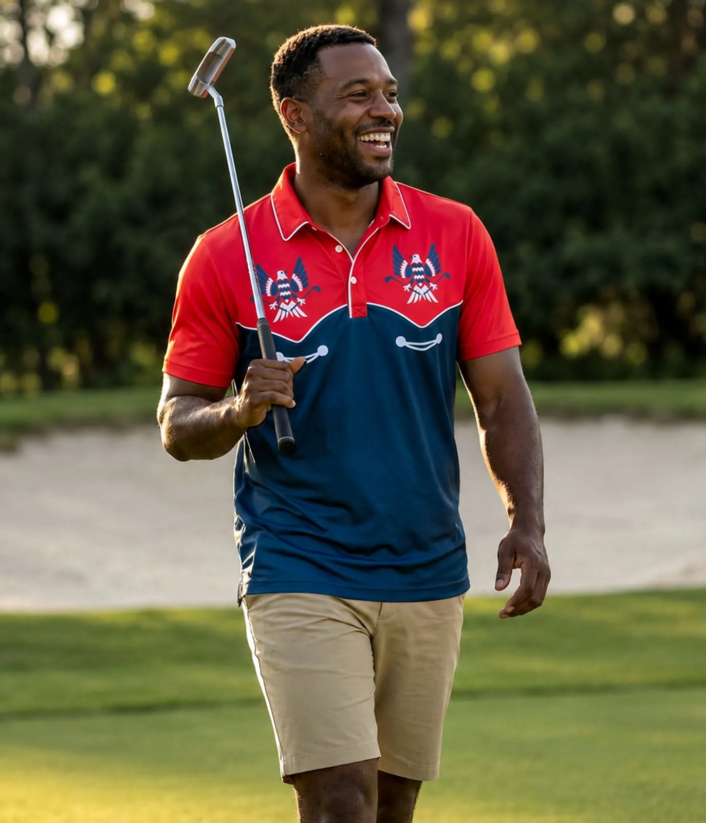Men's Freedom Flies Golf Polo sold by Tipsy Elves product image thumbnail 3