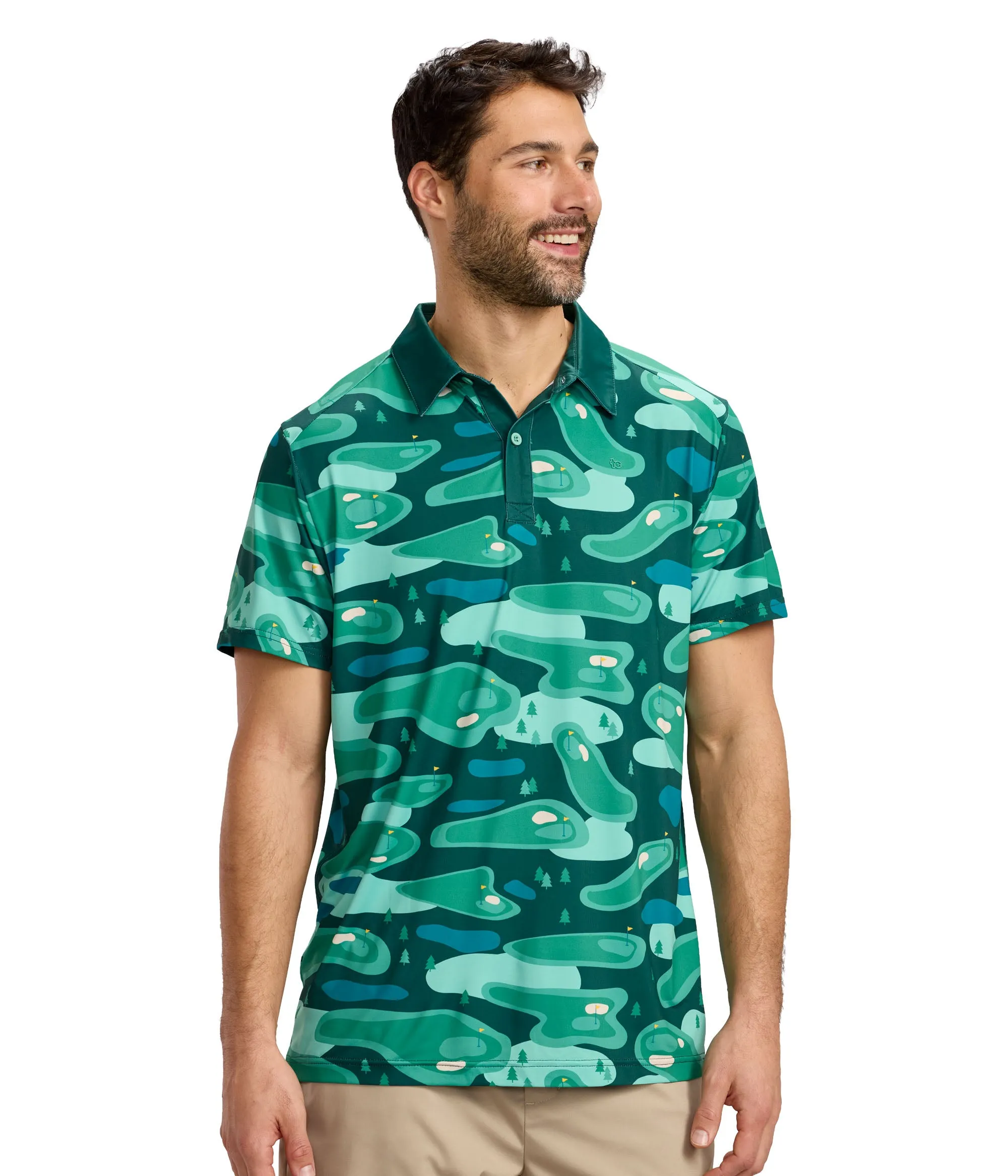 Men's Course Camo Golf Polo sold by Tipsy Elves product image thumbnail 2