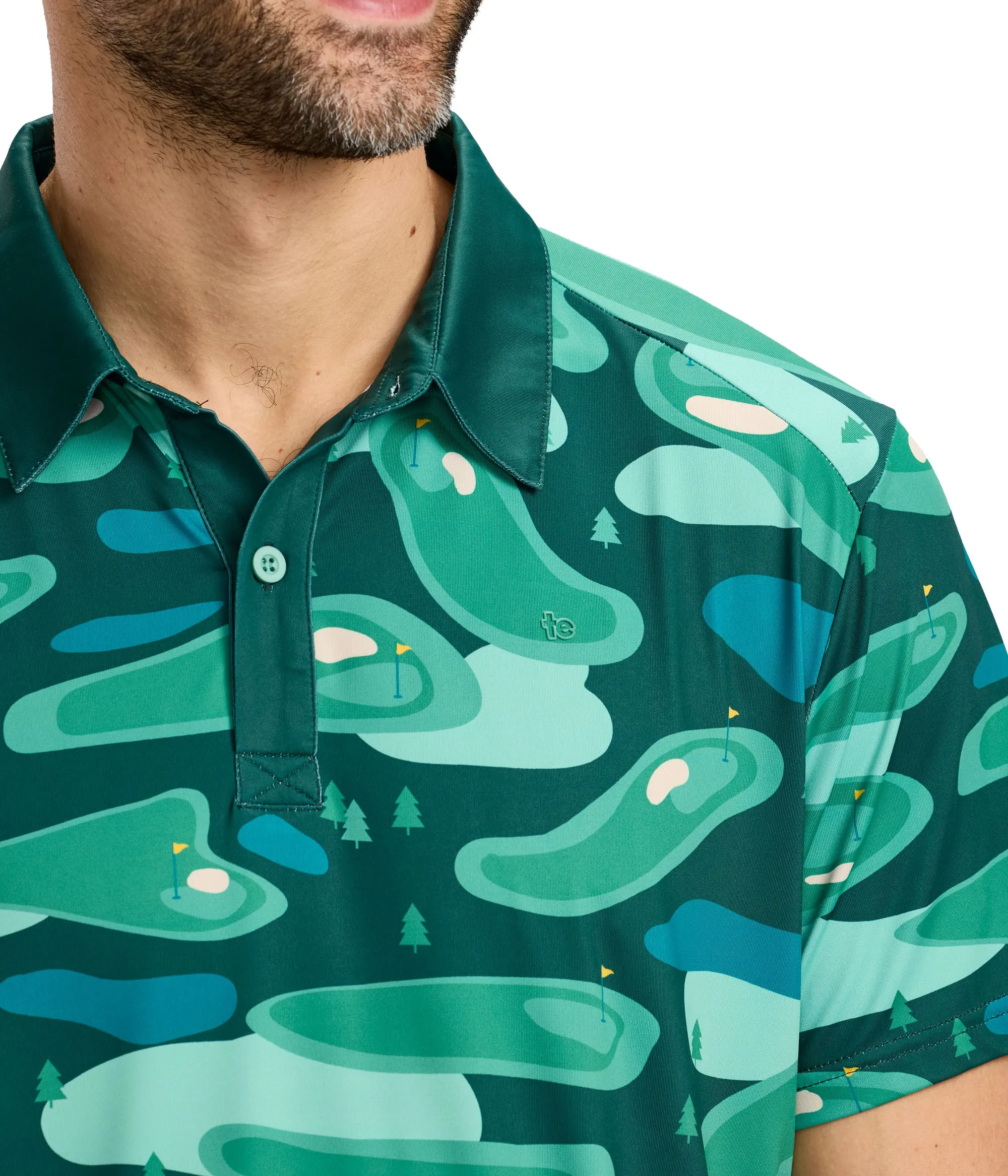 Men's Course Camo Golf Polo sold by Tipsy Elves product image thumbnail 4