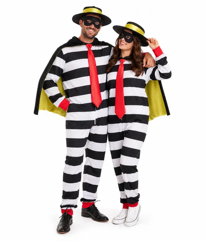 Matching Hamburger Thief Couples Costumes made by Tipsy Elves