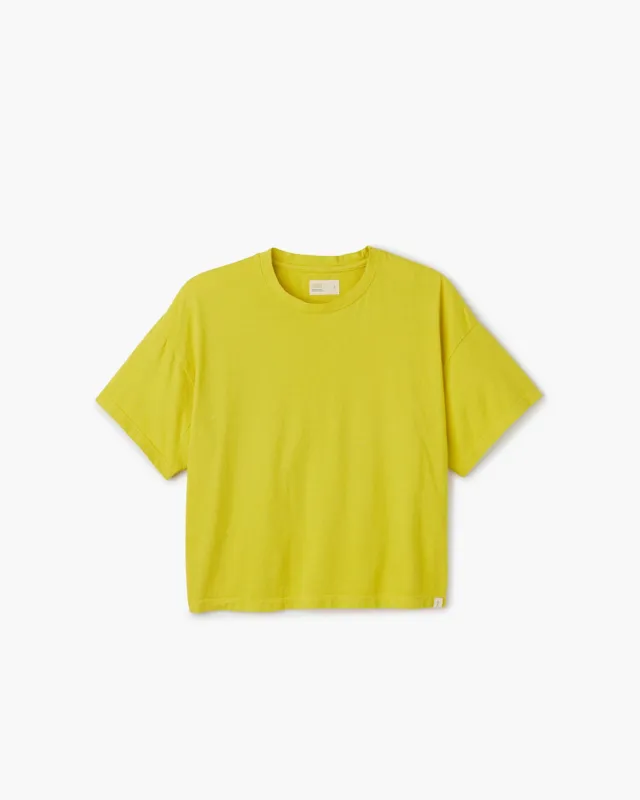 Core Boxy Tee - Capri Lemon sold by TKEES