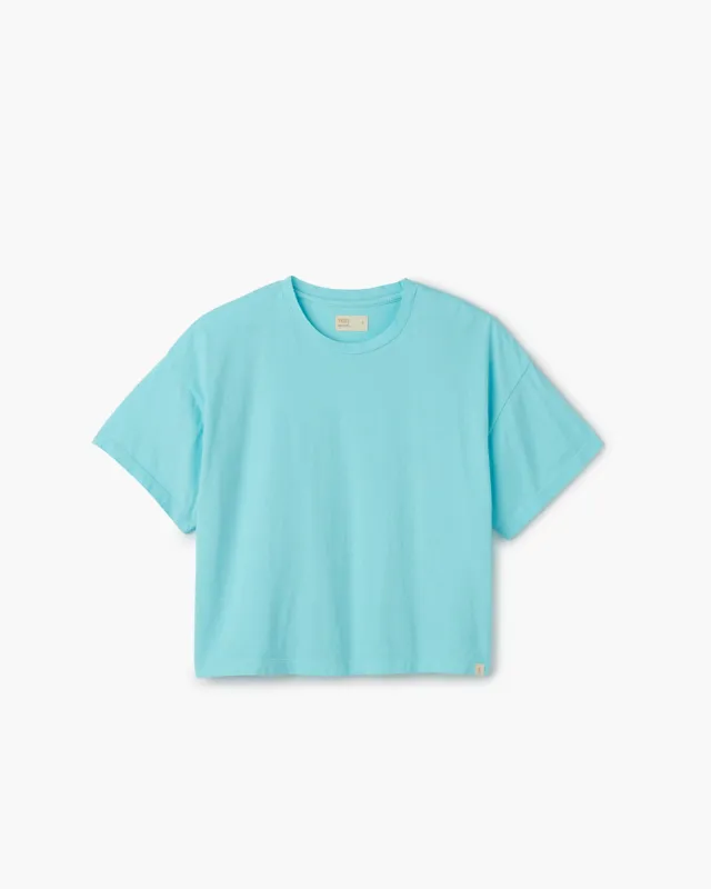 Core Boxy Tee - Sky Blue sold by TKEES