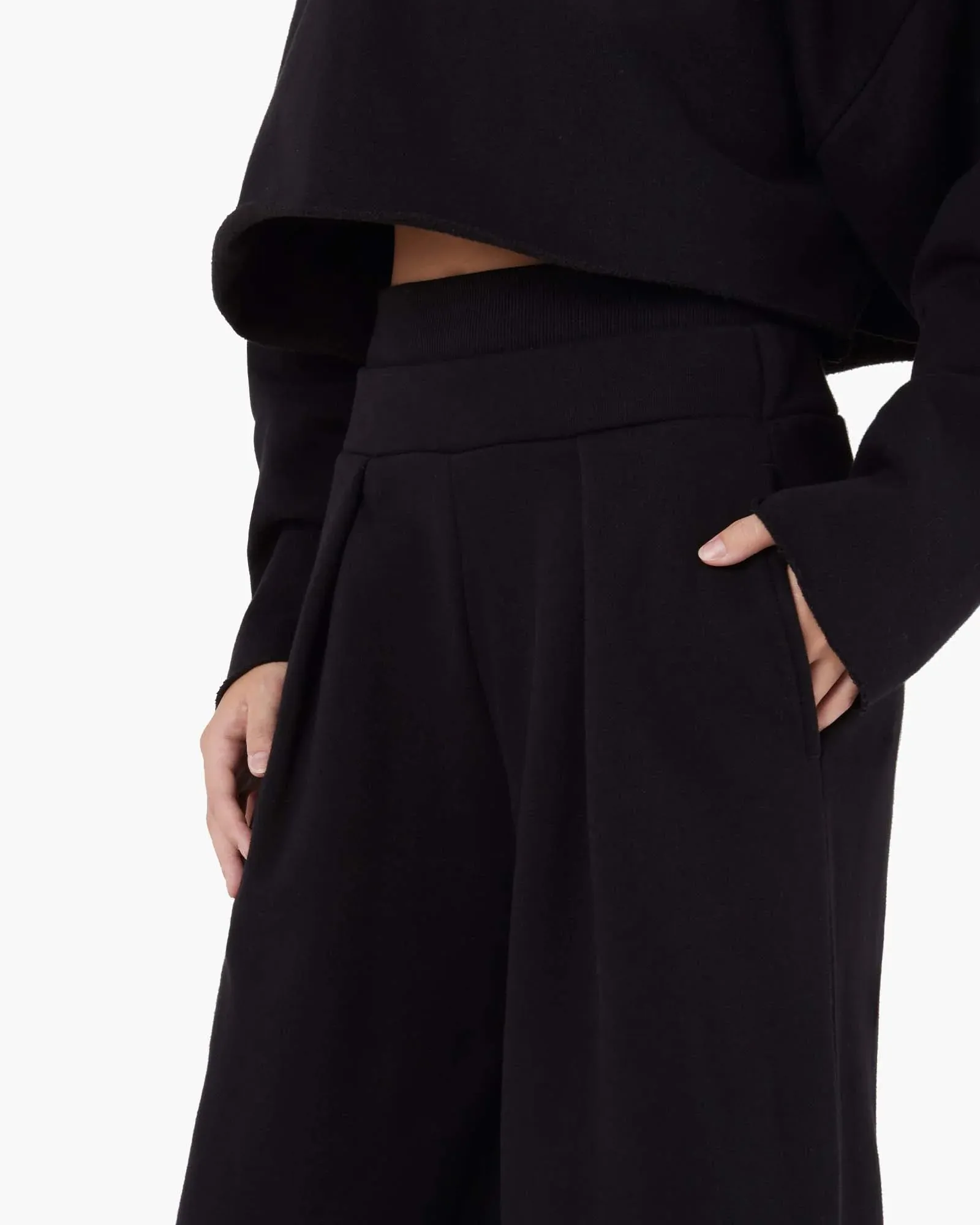 Core Fleece Wide Leg Pant - Black sold by TKEES product image thumbnail 5