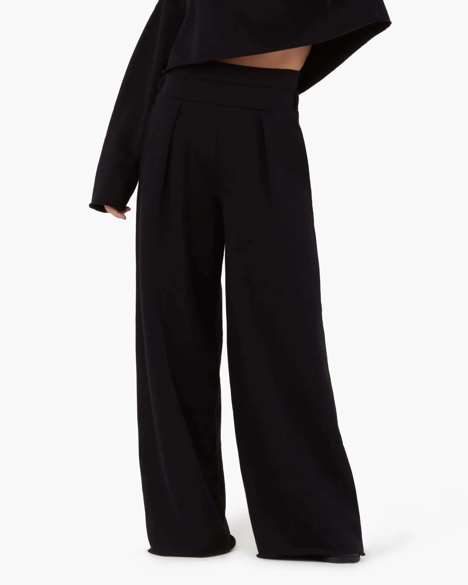 Core Fleece Wide Leg Pant - Black sold by TKEES product image thumbnail 4