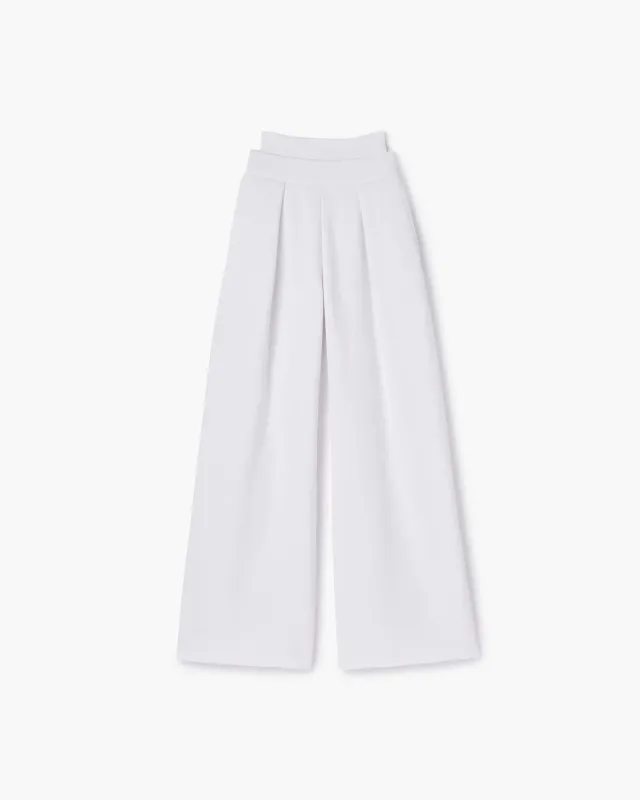 Core Fleece Wide Leg Pant - White sold by TKEES