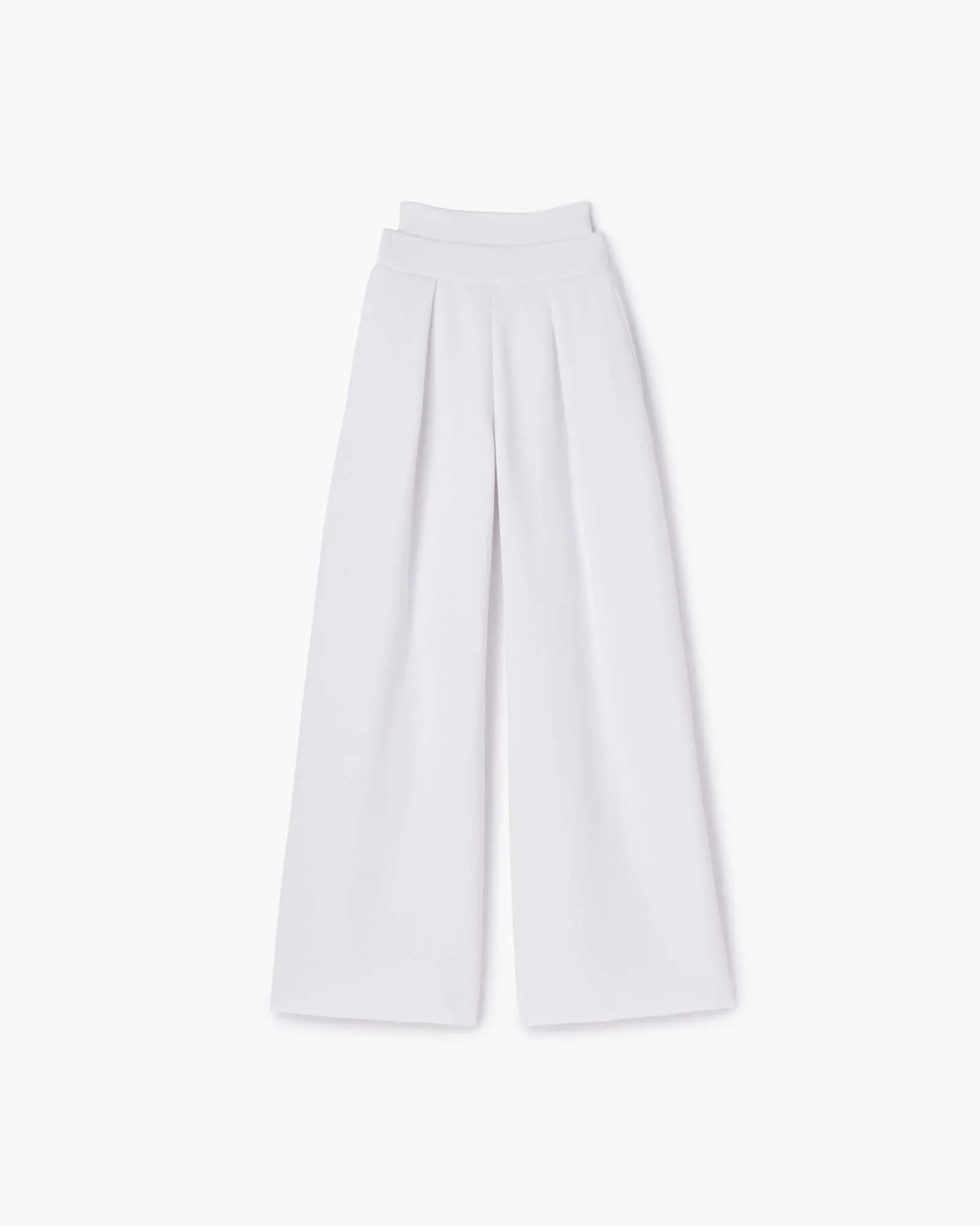 Core Fleece Wide Leg Pant - White sold by TKEES