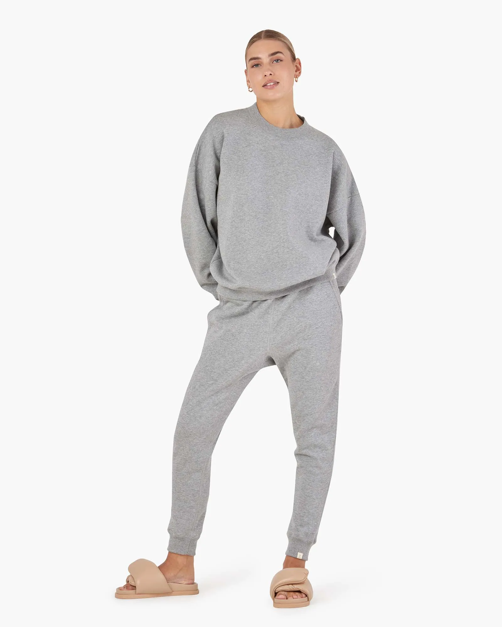 Core Fleece Crewneck - Grey Mix sold by TKEES product image thumbnail 2