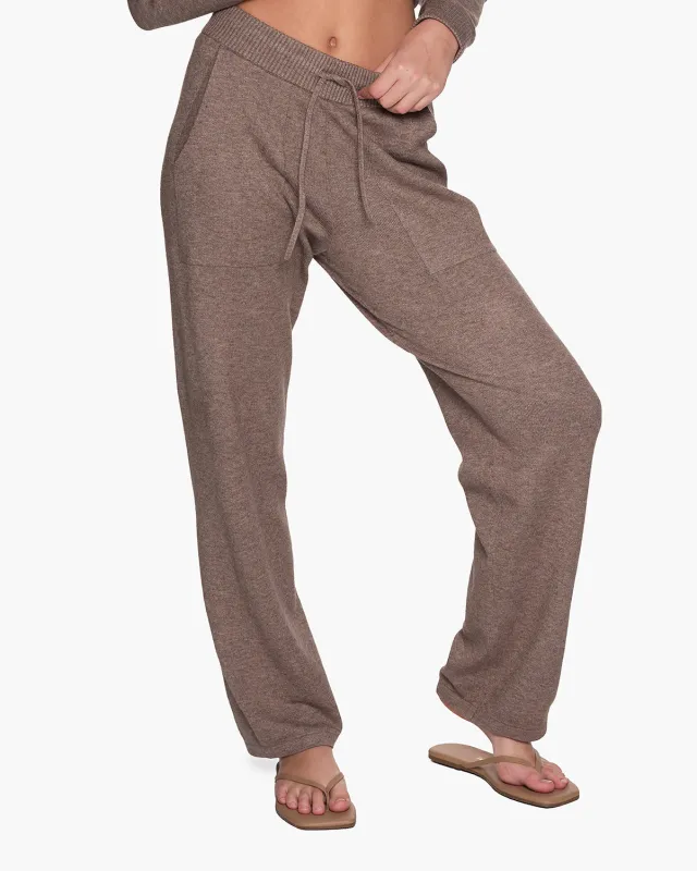 Sunday Sweater Pants - Heather Brown sold by TKEES