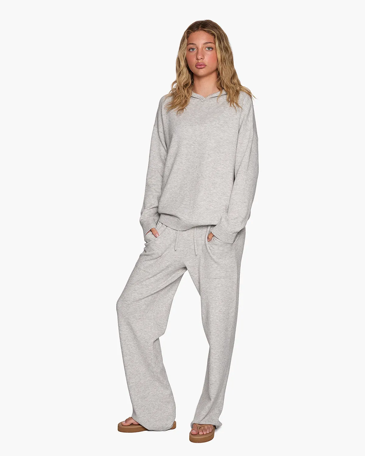 Sunday Sweater Hoodie - Heather Grey sold by TKEES product image thumbnail 2