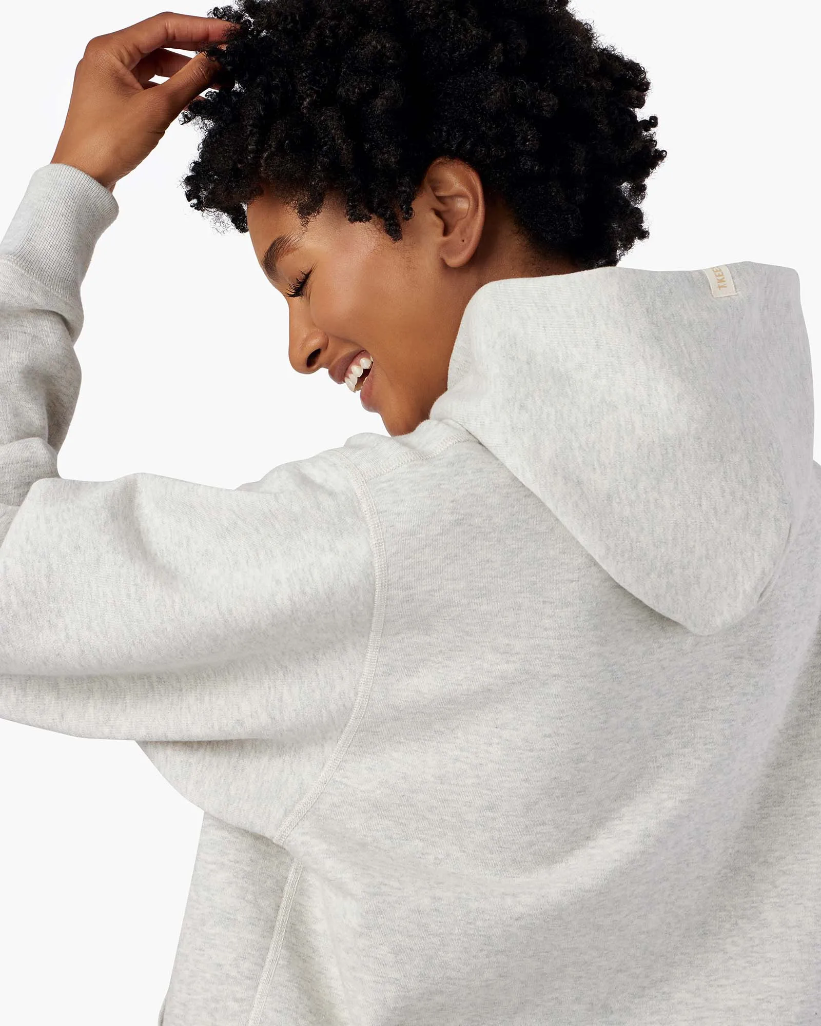 Core Fleece Hoodie - Eggshell Mix sold by TKEES product image thumbnail 5