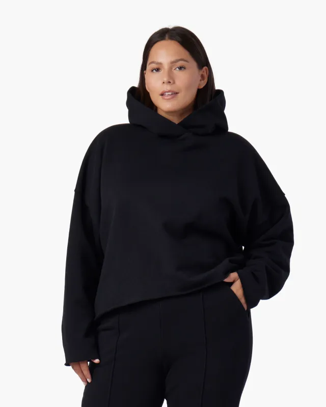 Raw Edge Hoodie - Black sold by TKEES