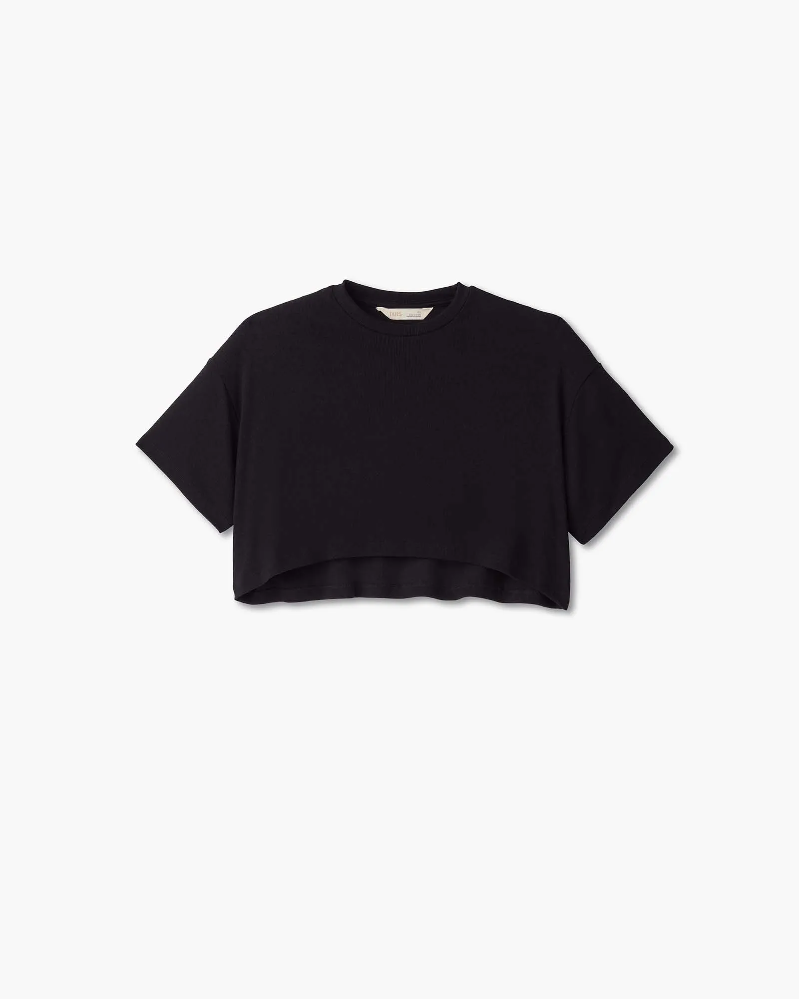 Light Rib Cropped Tee - Black sold by TKEES