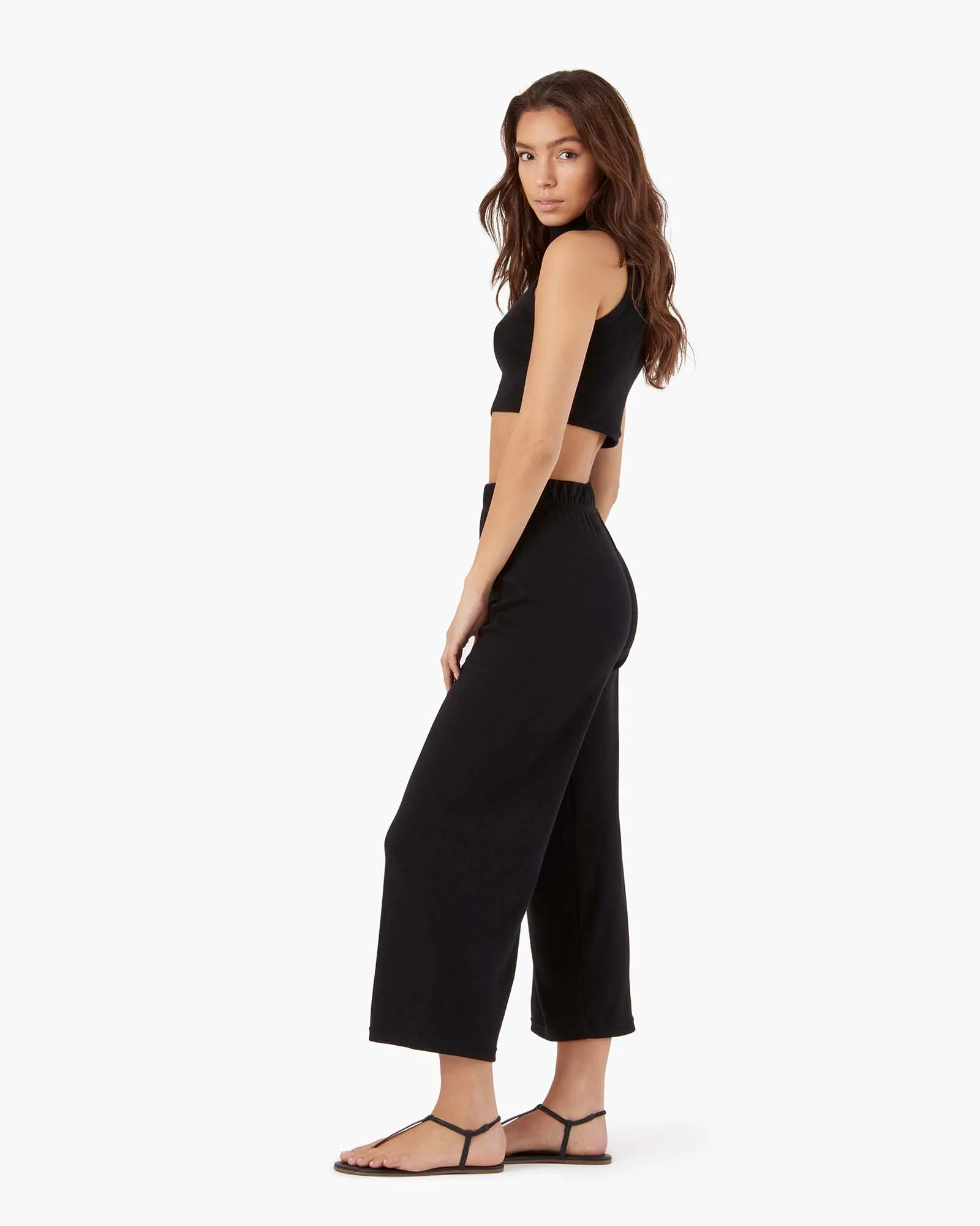 Light Rib Mockneck Tank - Black sold by TKEES product image thumbnail 3
