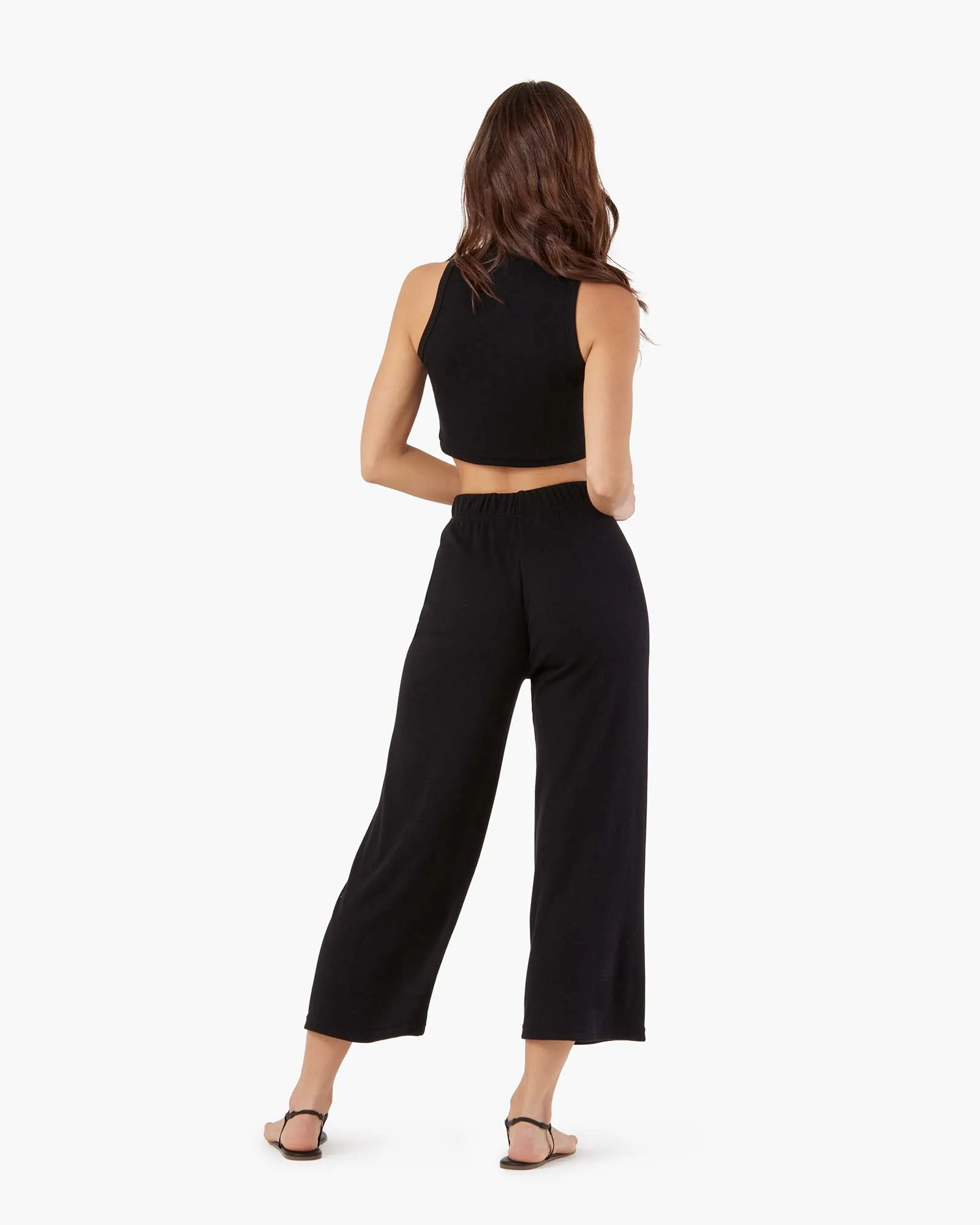 Light Rib Mockneck Tank - Black sold by TKEES product image thumbnail 4