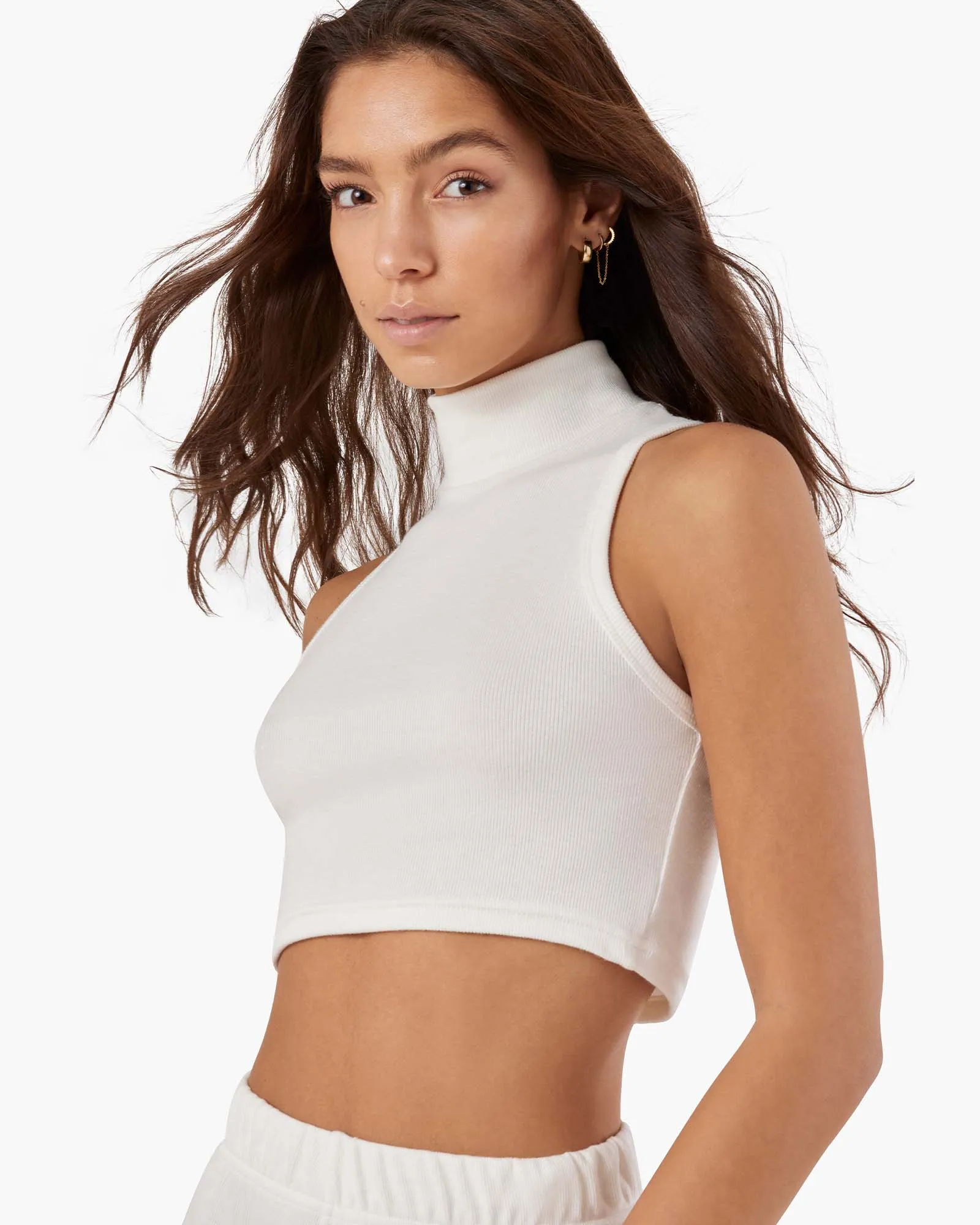 Light Rib Mockneck Tank - Ivory sold by TKEES product image thumbnail 5
