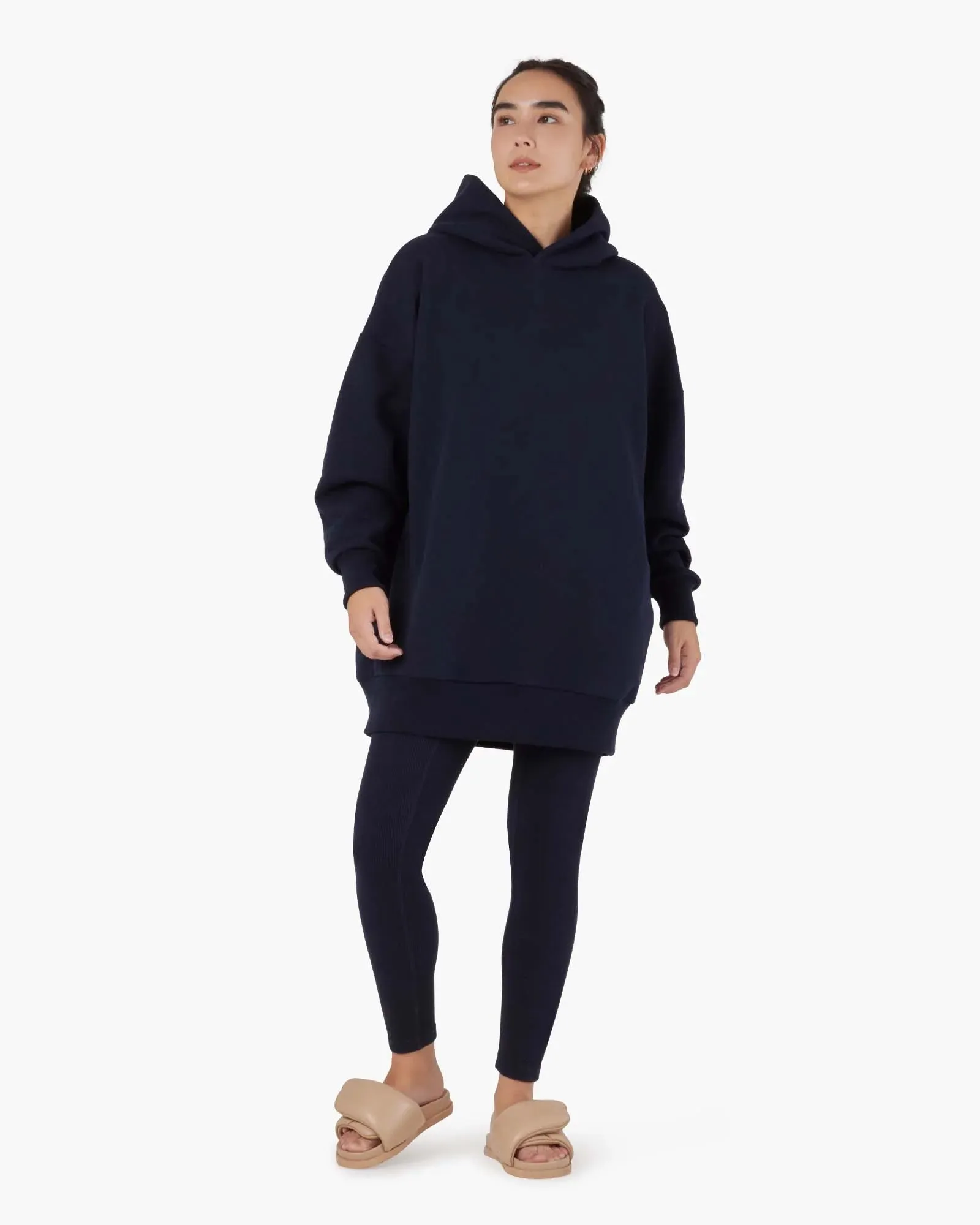 Core Fleece Oversized Hoodie - Midnight Navy sold by TKEES product image thumbnail 2
