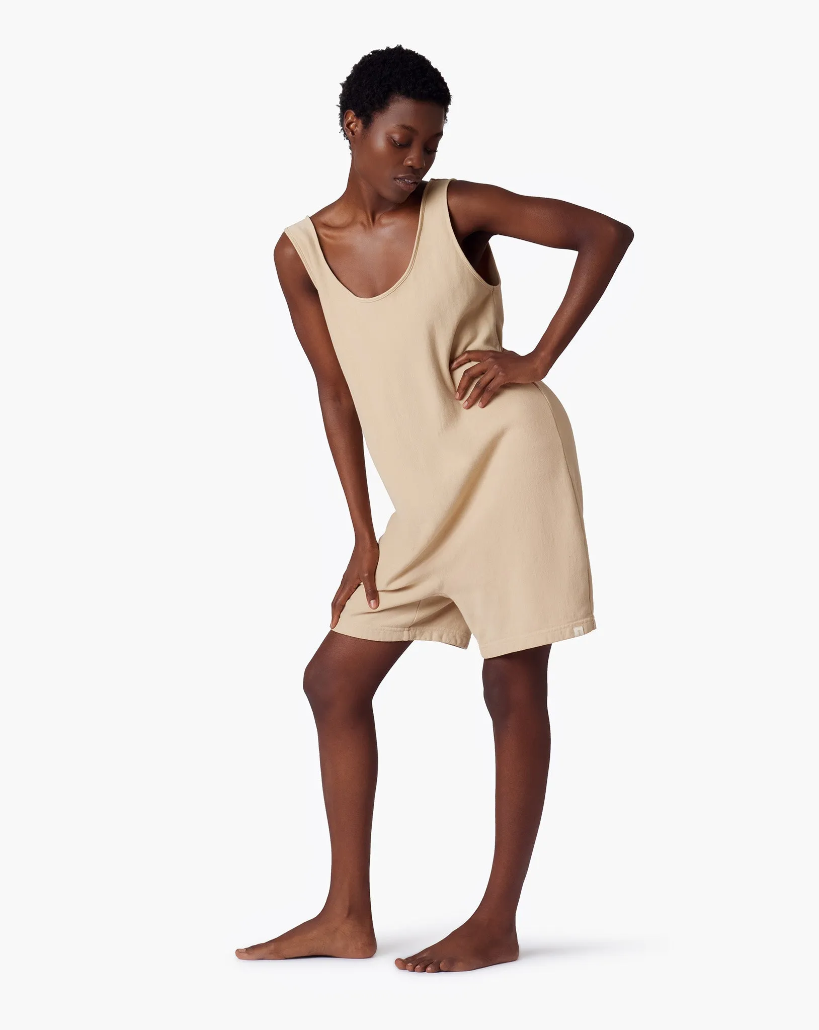 Short Playsuit - Latte sold by TKEES product image thumbnail 3