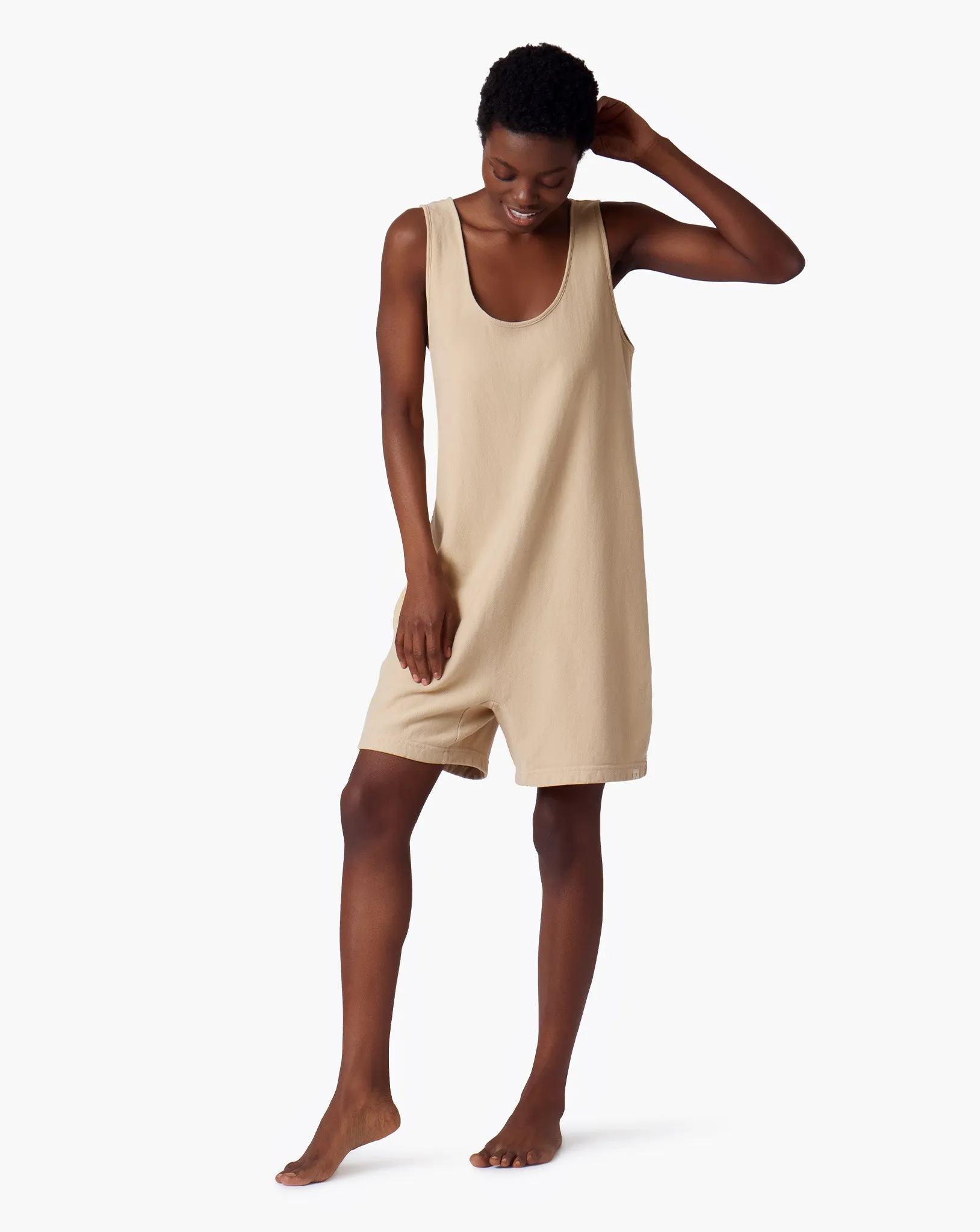 Short Playsuit - Latte sold by TKEES product image thumbnail 2