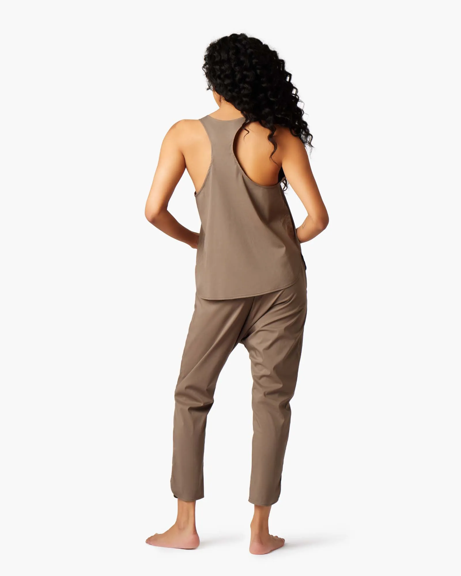 Poplin Tank - Khaki sold by TKEES product image thumbnail 3