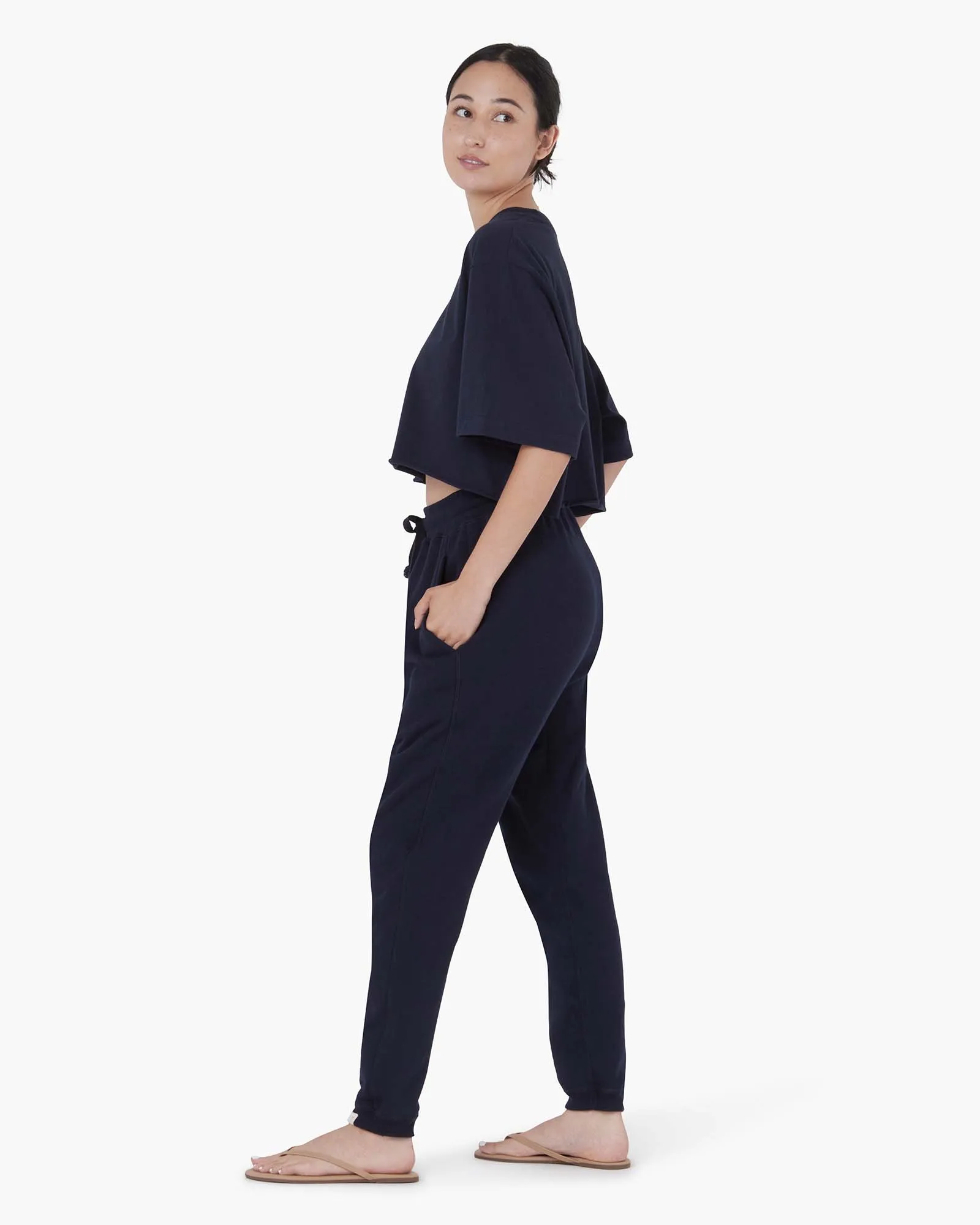 Cropped Tee - Midnight Navy sold by TKEES product image thumbnail 3