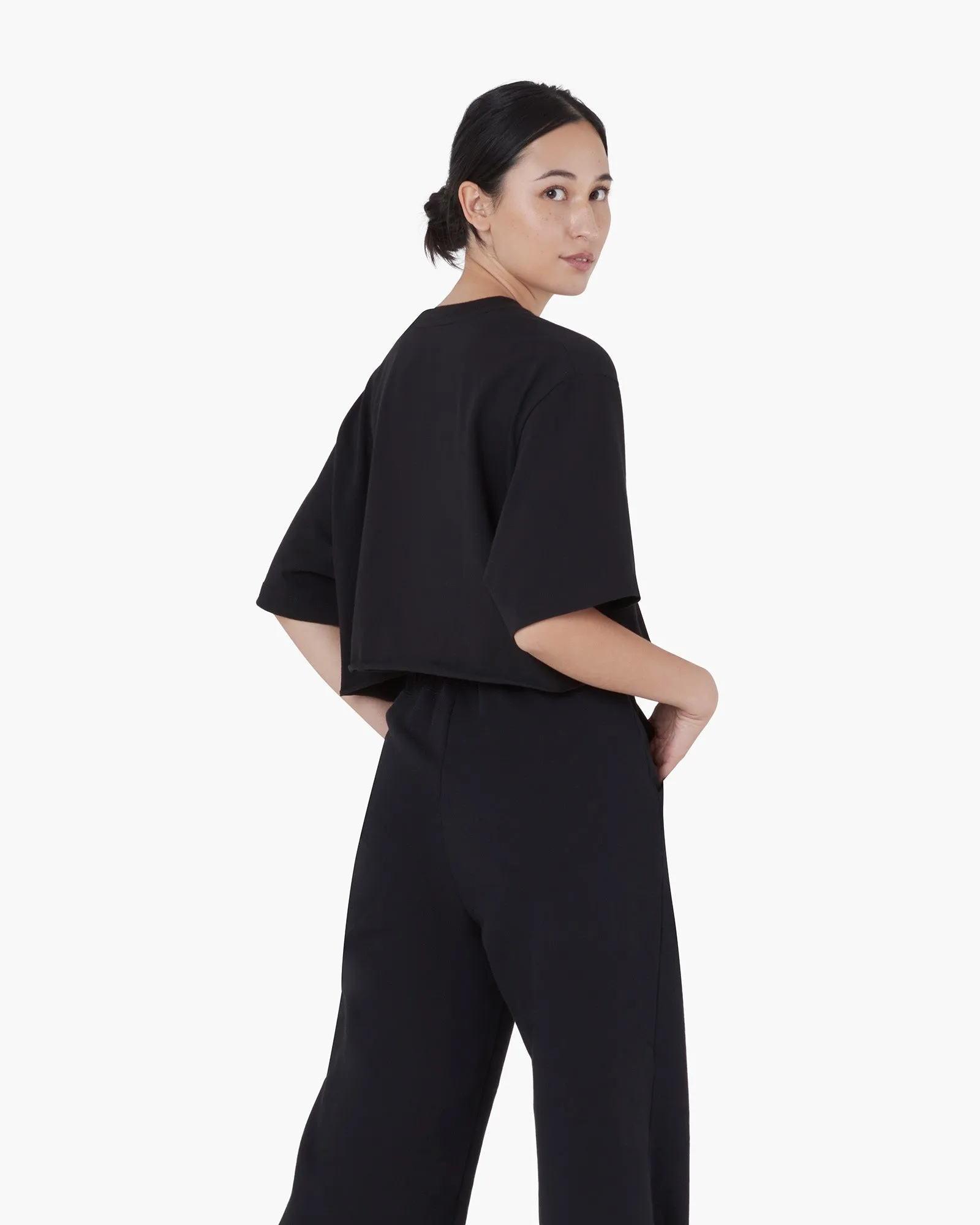 Cropped Tee - Black sold by TKEES product image thumbnail 4