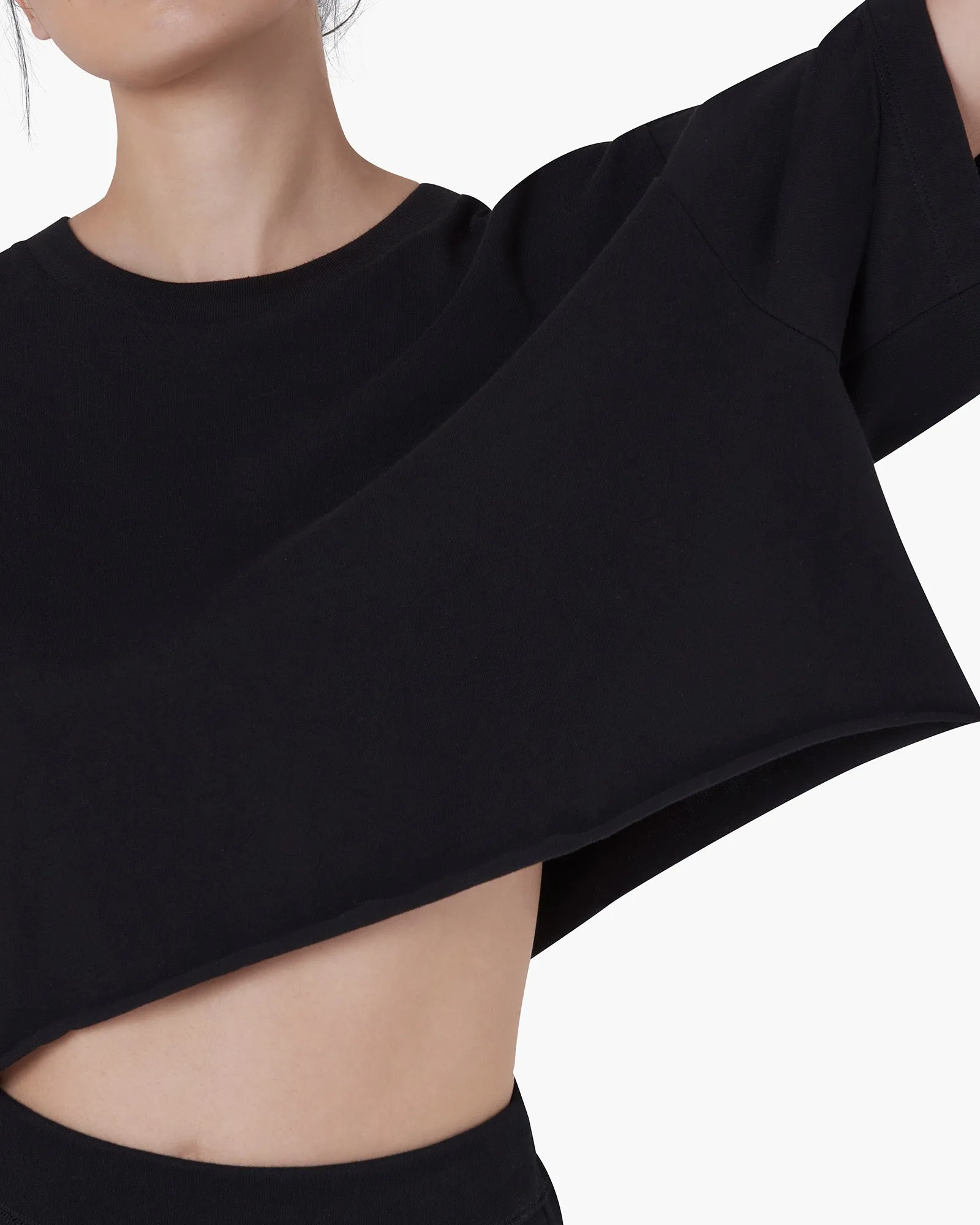 Cropped Tee - Black sold by TKEES product image thumbnail 5