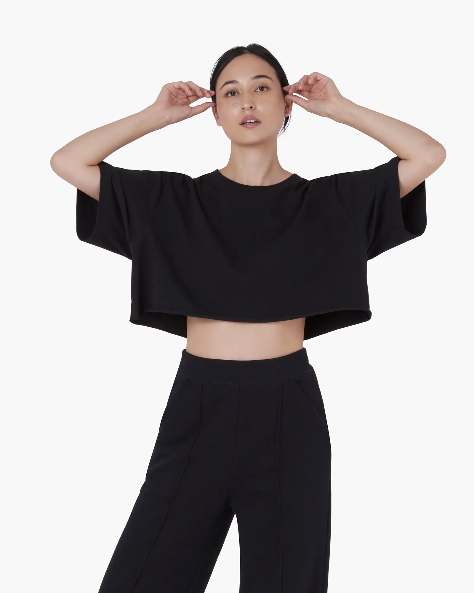 Cropped Tee - Black sold by TKEES product image thumbnail 2