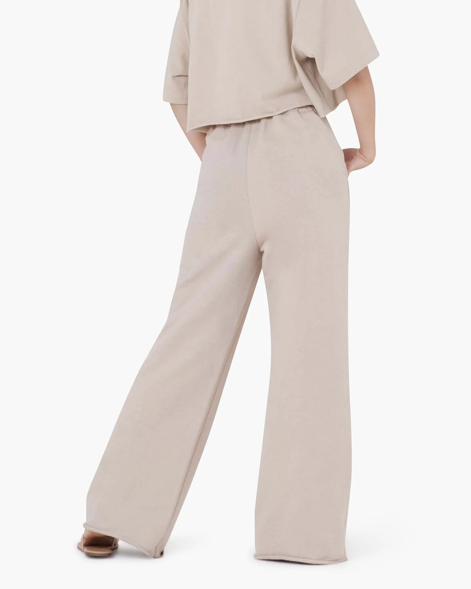 Raw Edge Wide Leg Pant - Sand sold by TKEES product image thumbnail 4