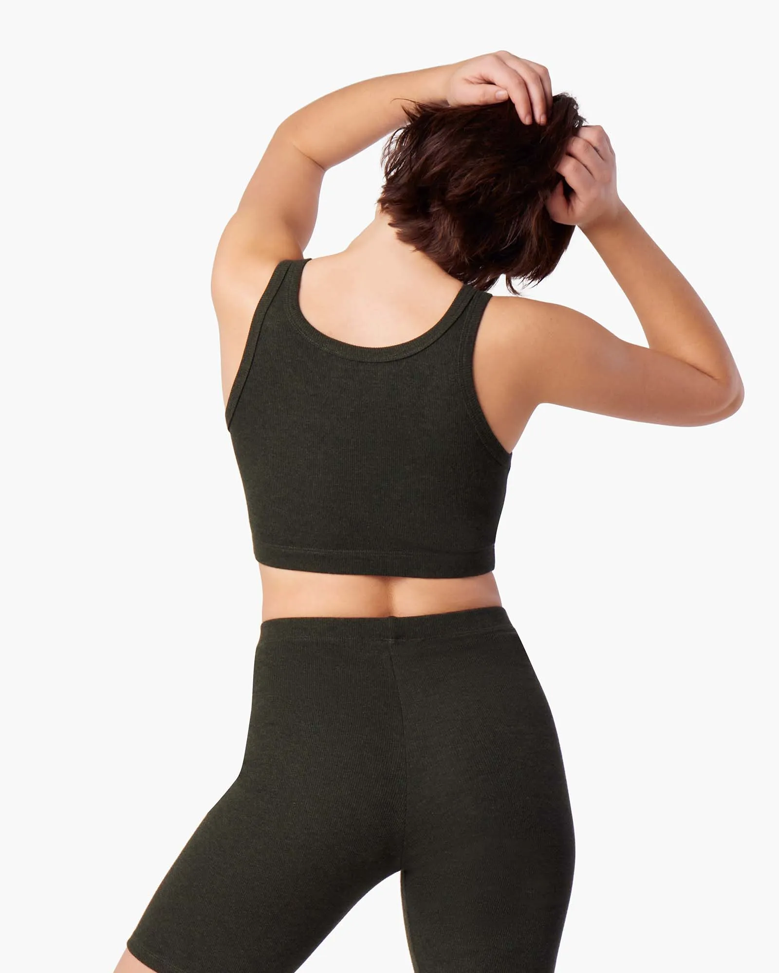 Super Rib Two Way Tank Bra - Moss sold by TKEES product image thumbnail 5