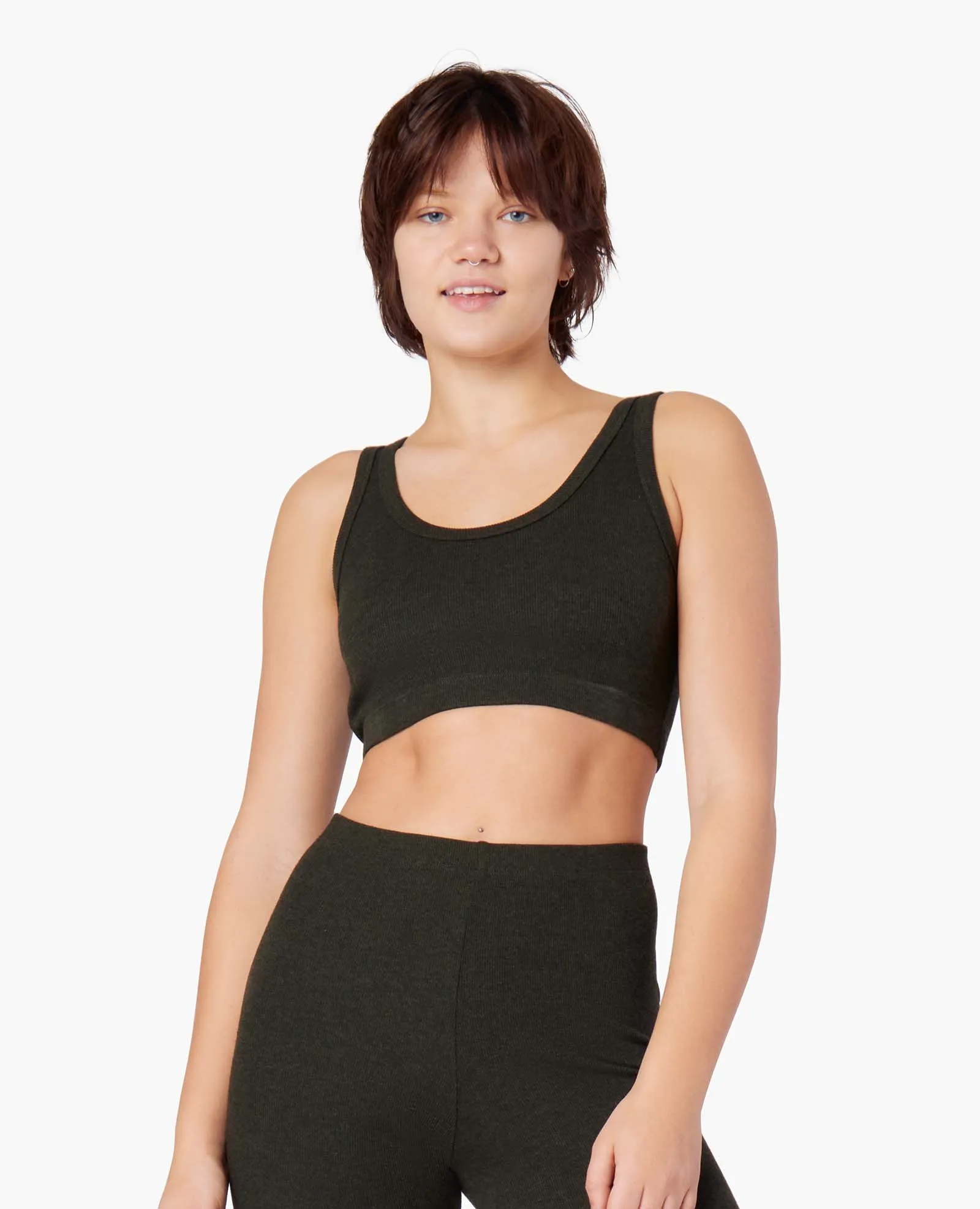 Super Rib Two Way Tank Bra - Moss sold by TKEES product image thumbnail 2