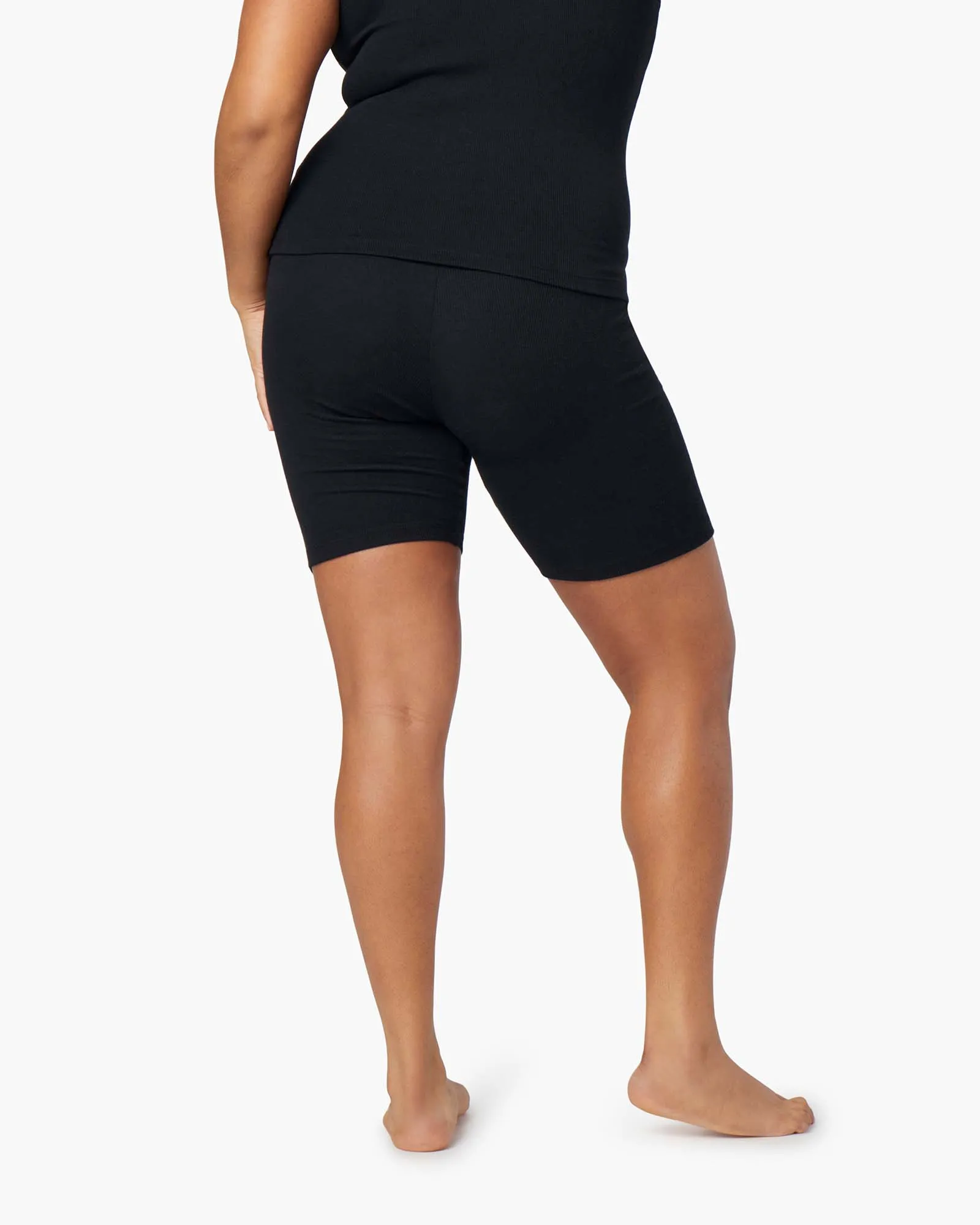 Super Rib Biker Short - Black sold by TKEES product image thumbnail 4