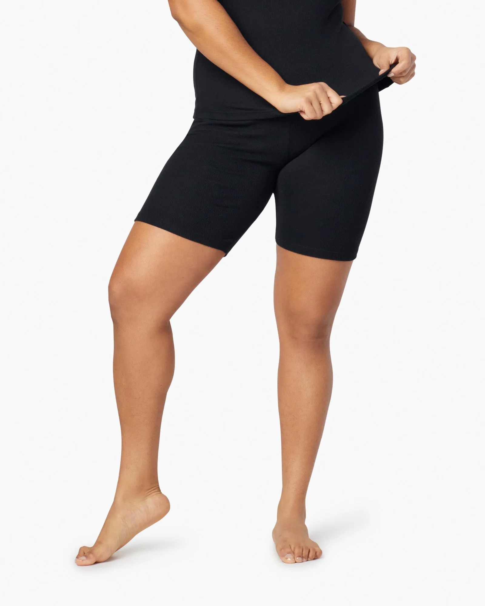 Super Rib Biker Short - Black sold by TKEES product image thumbnail 2