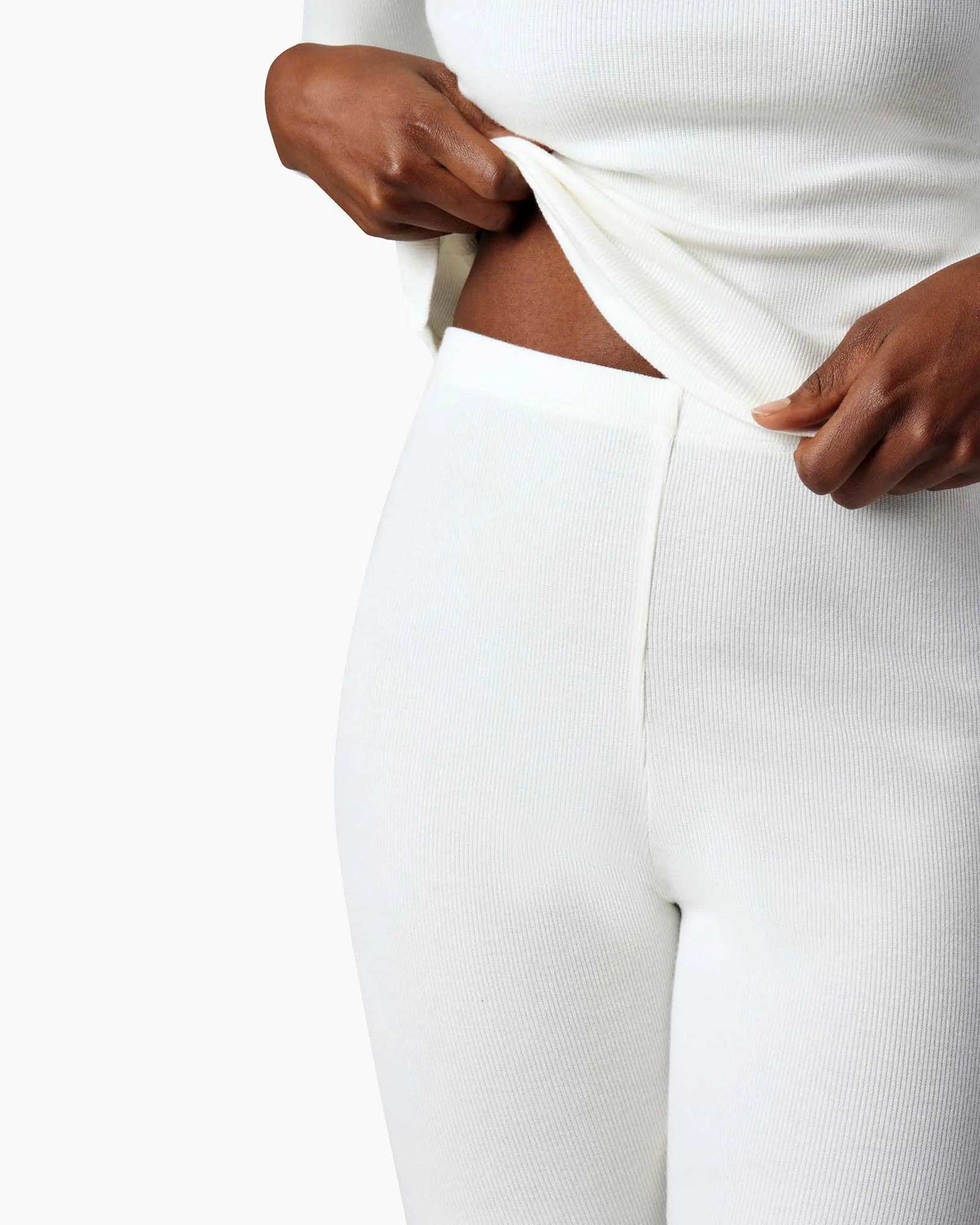 Super Rib Legging - Ivory sold by TKEES product image thumbnail 5