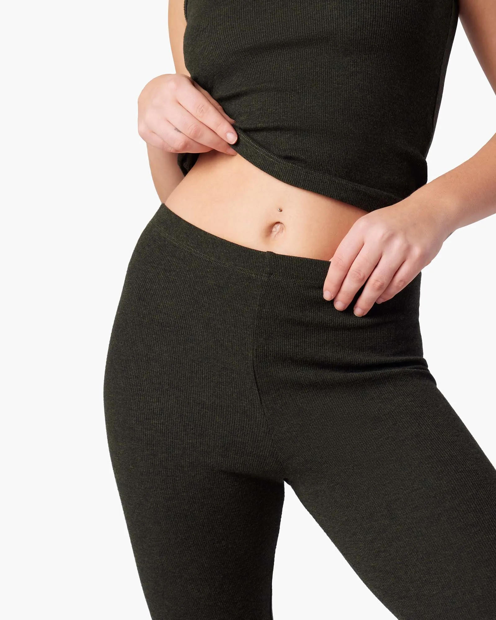 Super Rib Legging - Moss sold by TKEES product image thumbnail 5