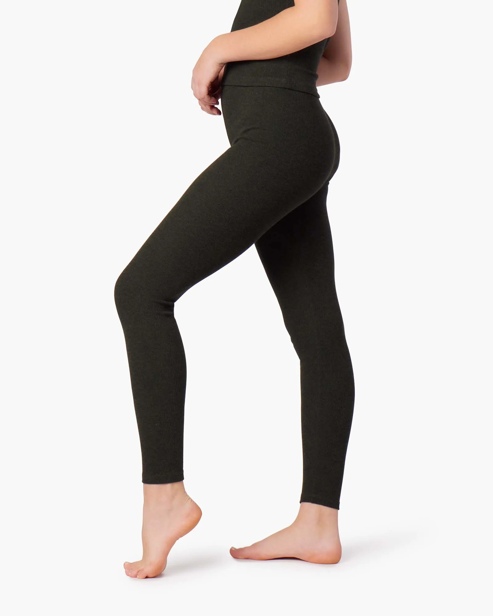 Super Rib Legging - Moss sold by TKEES product image thumbnail 3