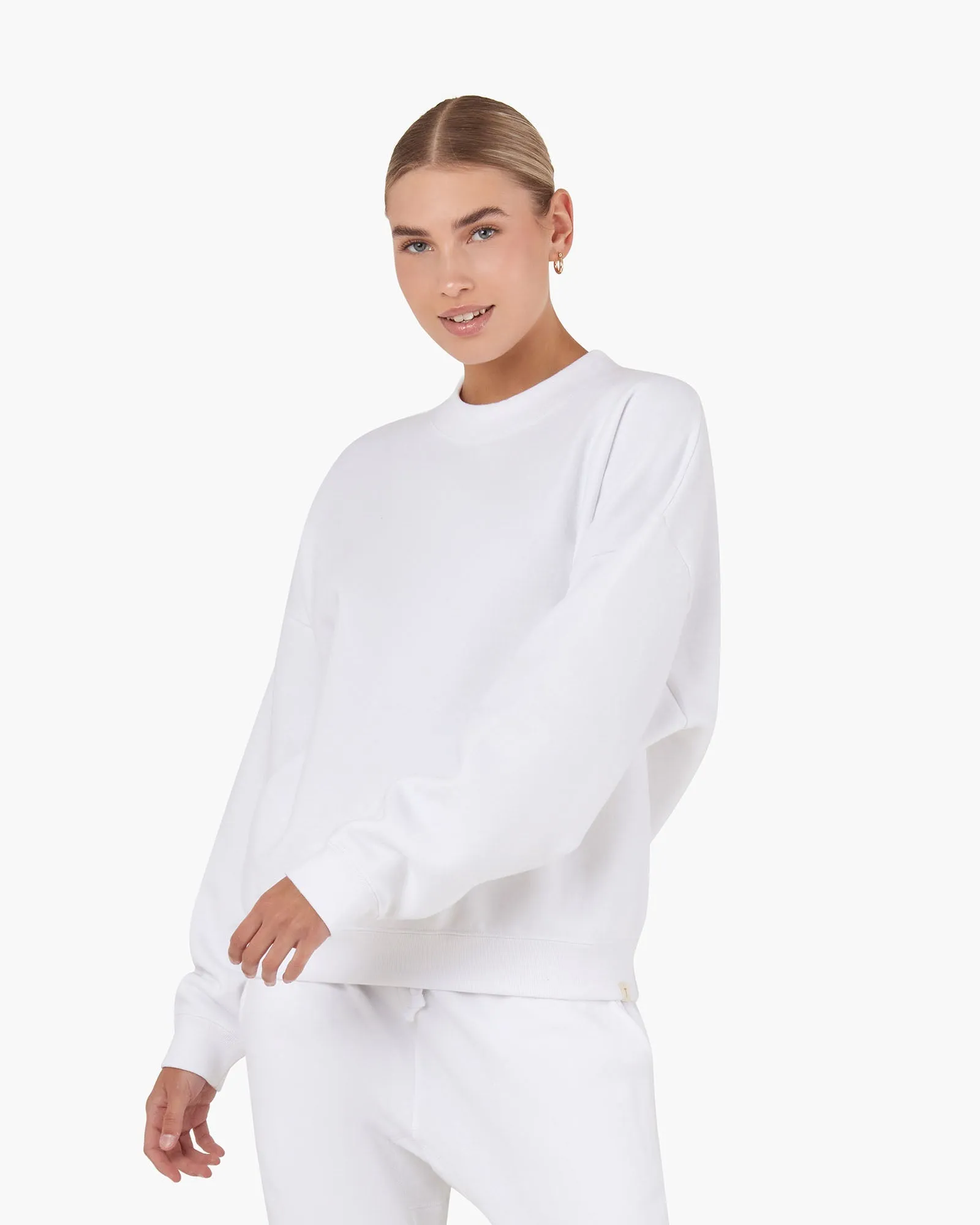 Core Fleece Crewneck - White sold by TKEES product image thumbnail 2