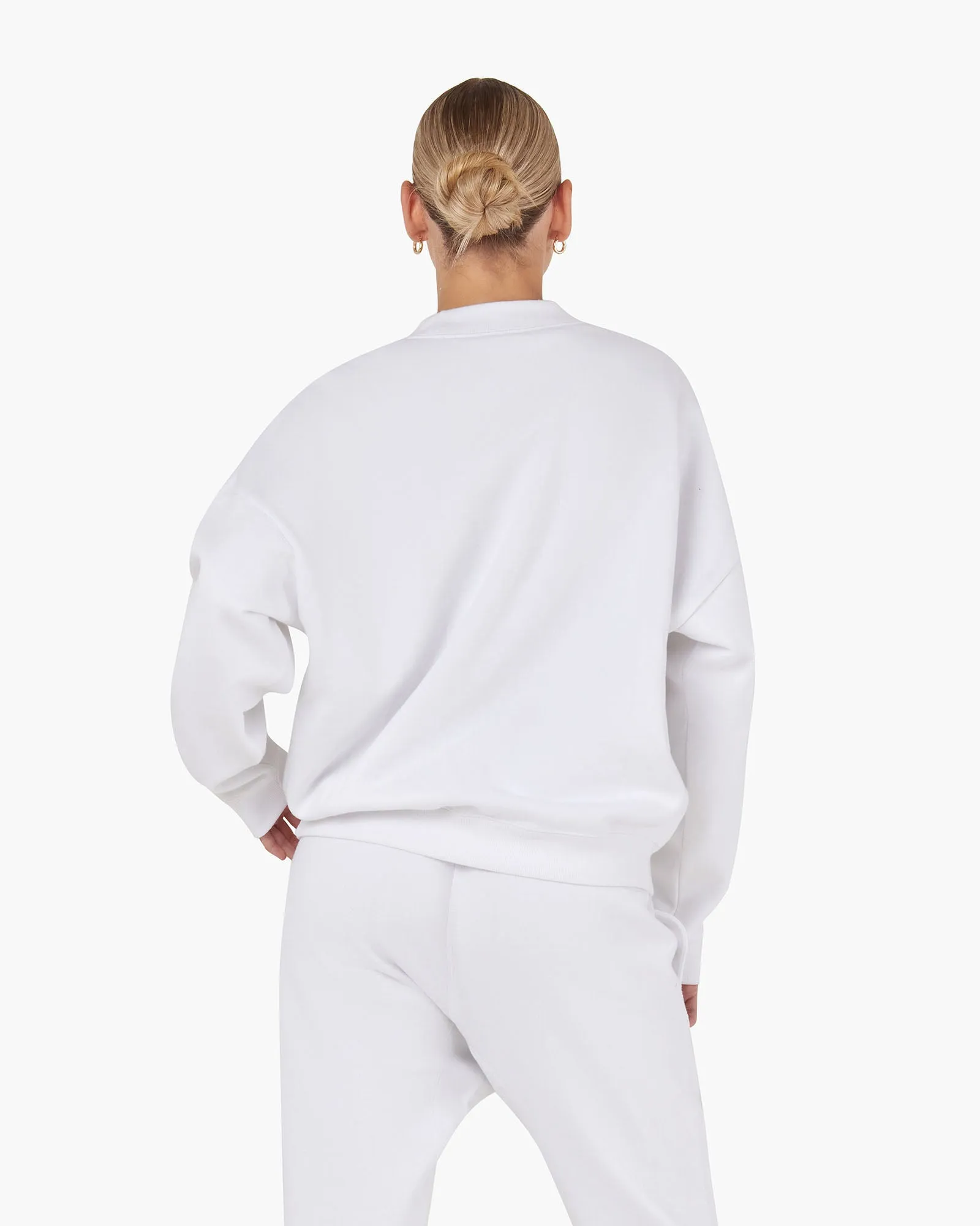 Core Fleece Crewneck - White sold by TKEES product image thumbnail 3