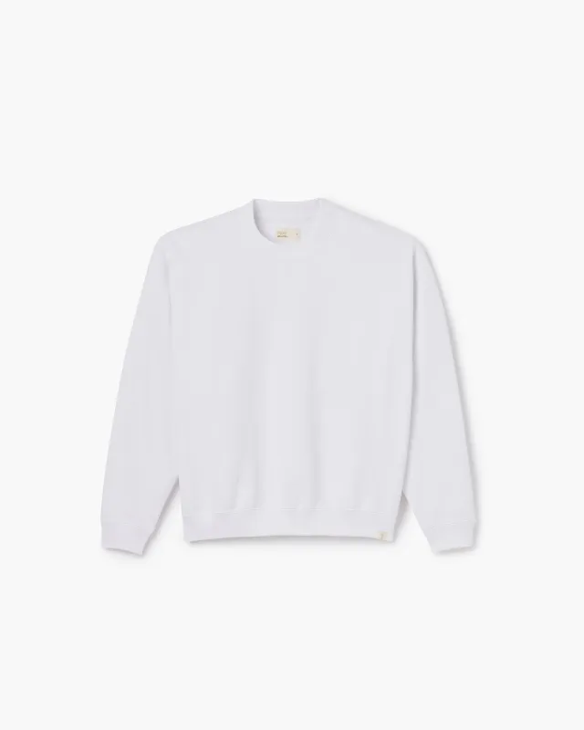 Core Fleece Crewneck - White sold by TKEES