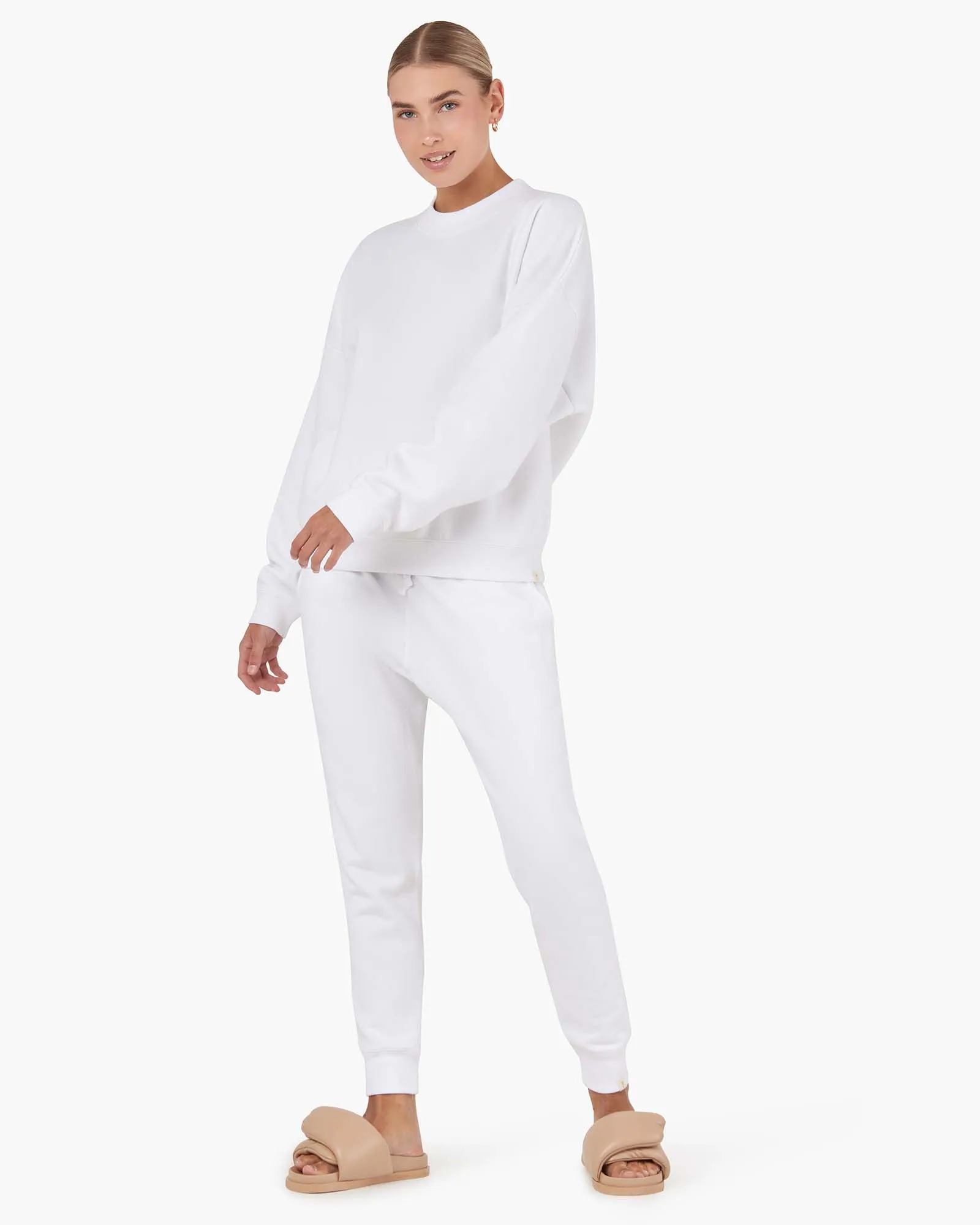 Core Fleece Sport Jogger - White sold by TKEES product image thumbnail 2