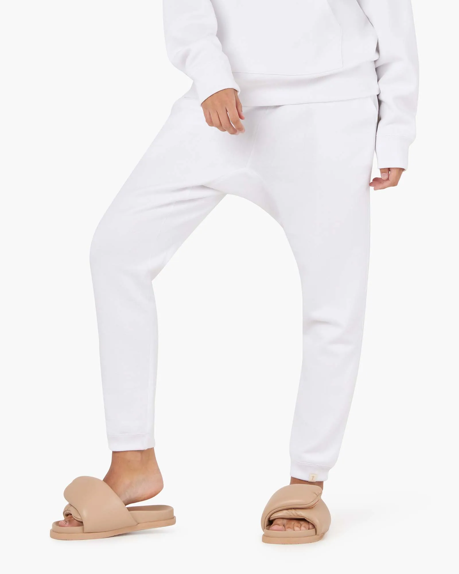 Core Fleece Jogger - White sold by TKEES product image thumbnail 2