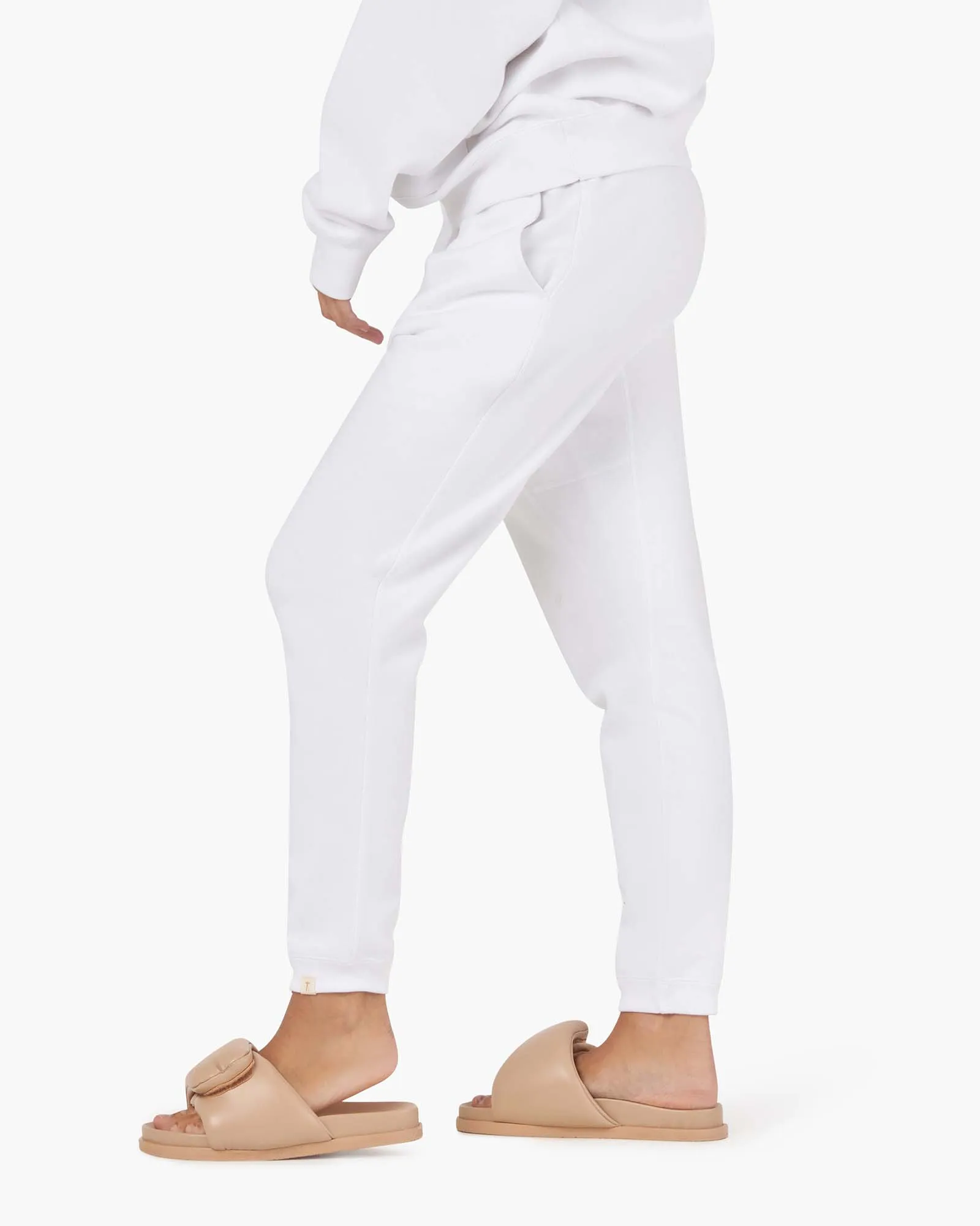 Core Fleece Jogger - White sold by TKEES product image thumbnail 3