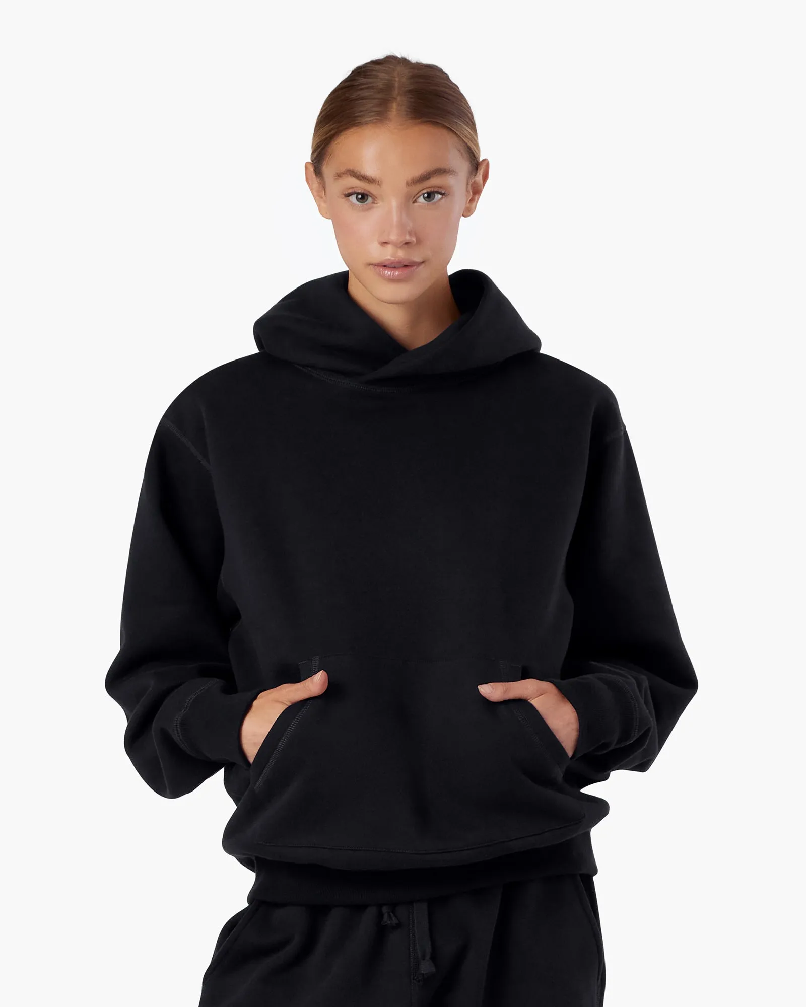 Core Fleece Hoodie - Black sold by TKEES product image thumbnail 2