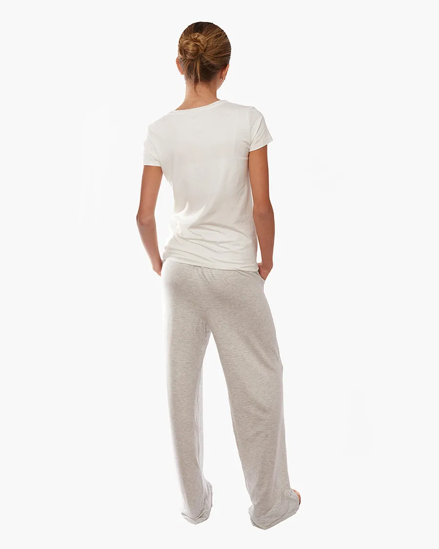 Short Sleeve Stretch Crewneck - Cream sold by TKEES product image thumbnail 3