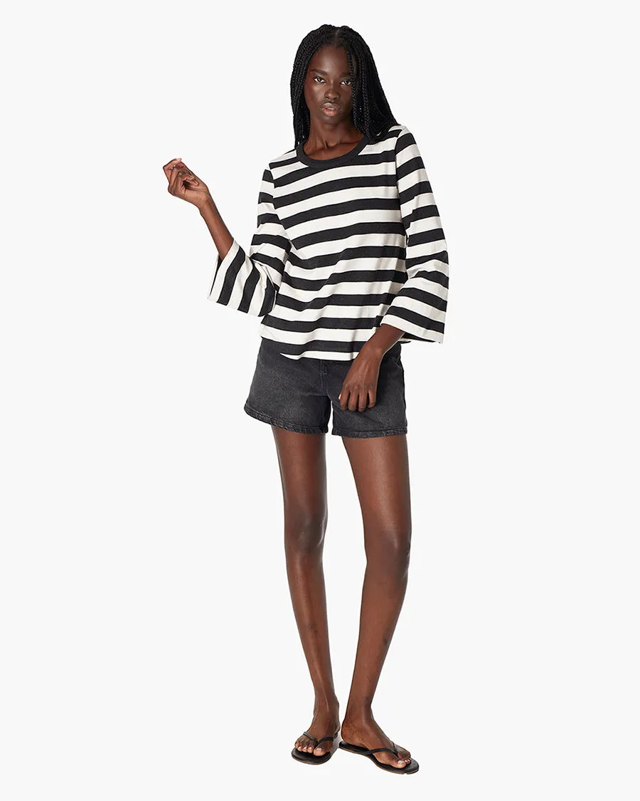 Classic Striped 3/4 Tee - Black/White sold by TKEES