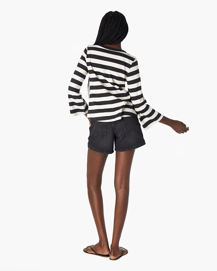 Classic Striped 3/4 Tee - Black/White sold by TKEES product image thumbnail 3