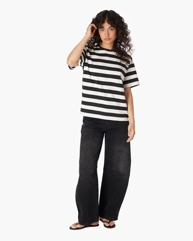 Classic Striped Tee - Black/White sold by TKEES