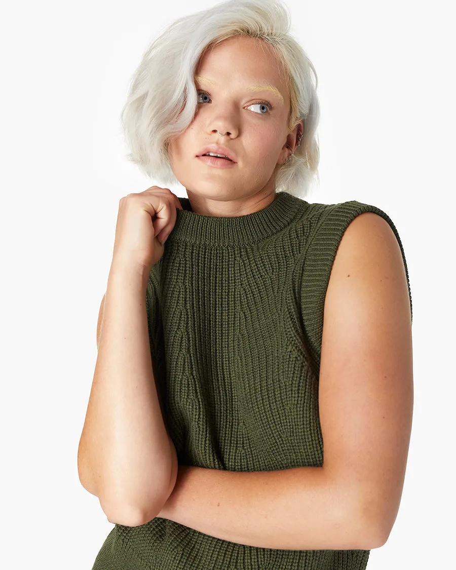 Merino Knit Vest - Moss sold by TKEES product image thumbnail 4