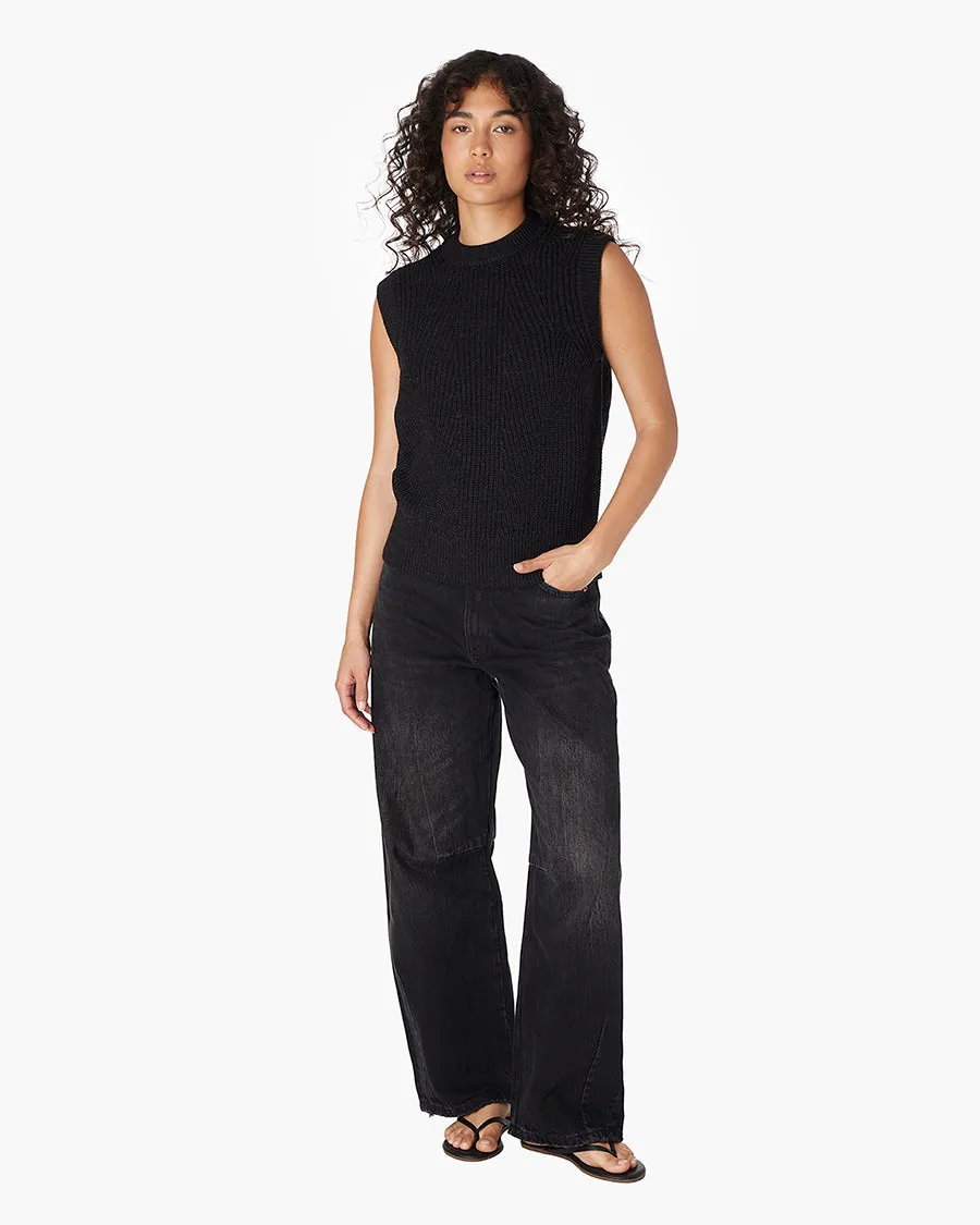 Merino Knit Vest - Black sold by TKEES