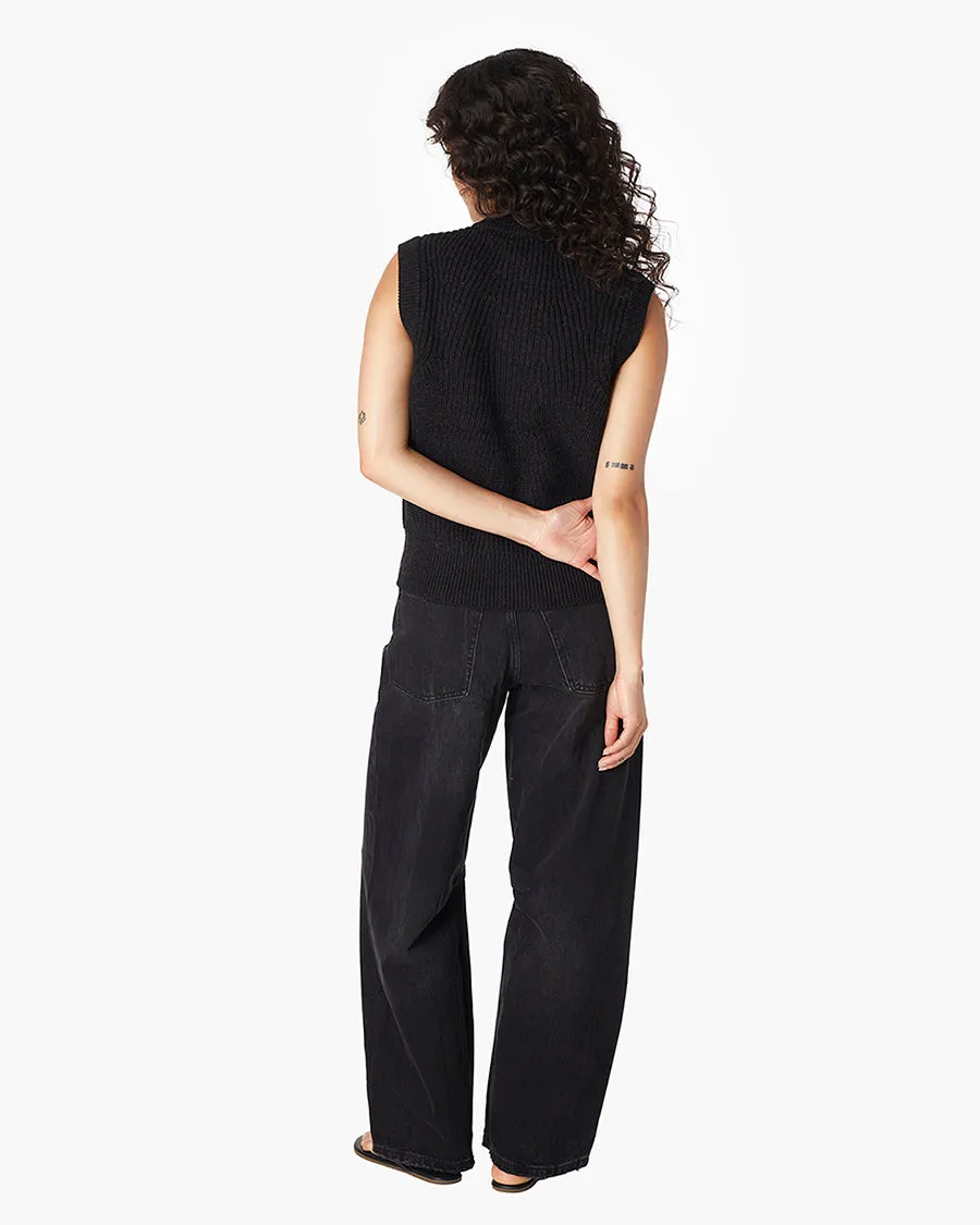 Merino Knit Vest - Black sold by TKEES product image thumbnail 3