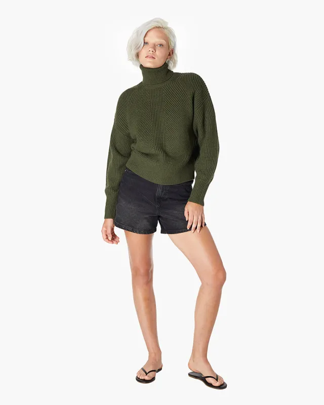 Merino Knit Turtleneck - Moss sold by TKEES
